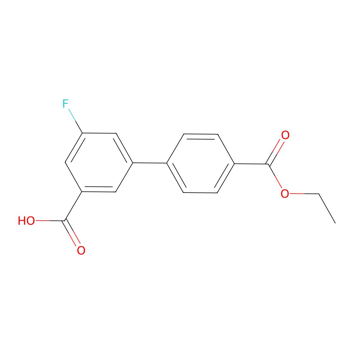 3-(4-Ethoxycarbonylphenyl)-5-fluorobenzoic acid molecular structure, CAS 1261982-06-2