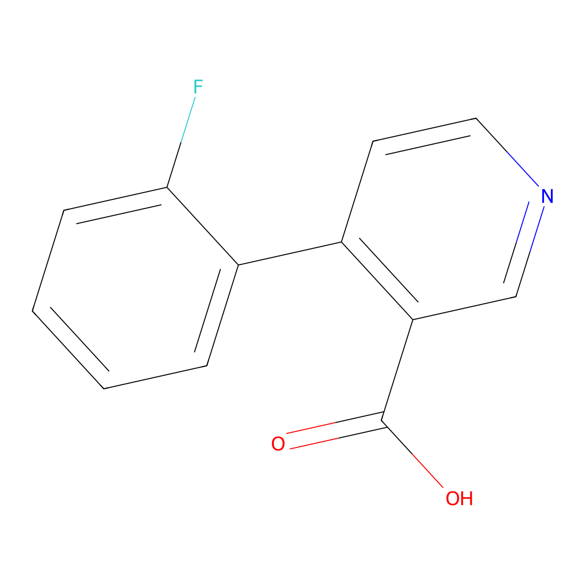 4-(2-Fluorophenyl)pyridine-3-carboxylic acid molecular structure, CAS 1261982-46-0