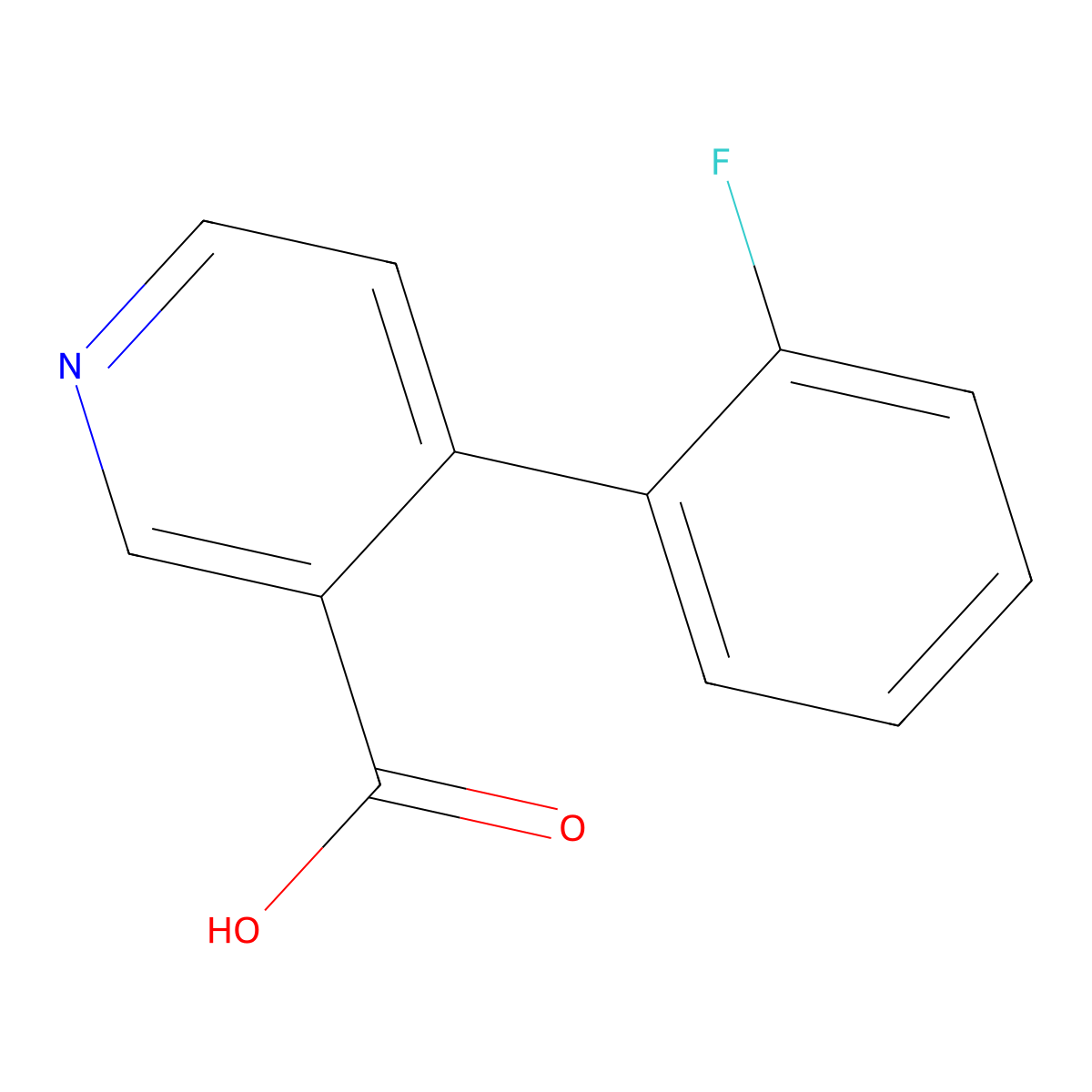 4-(2-Fluorophenyl)pyridine-3-carboxylic acid molecular structure, CAS 1261982-46-0