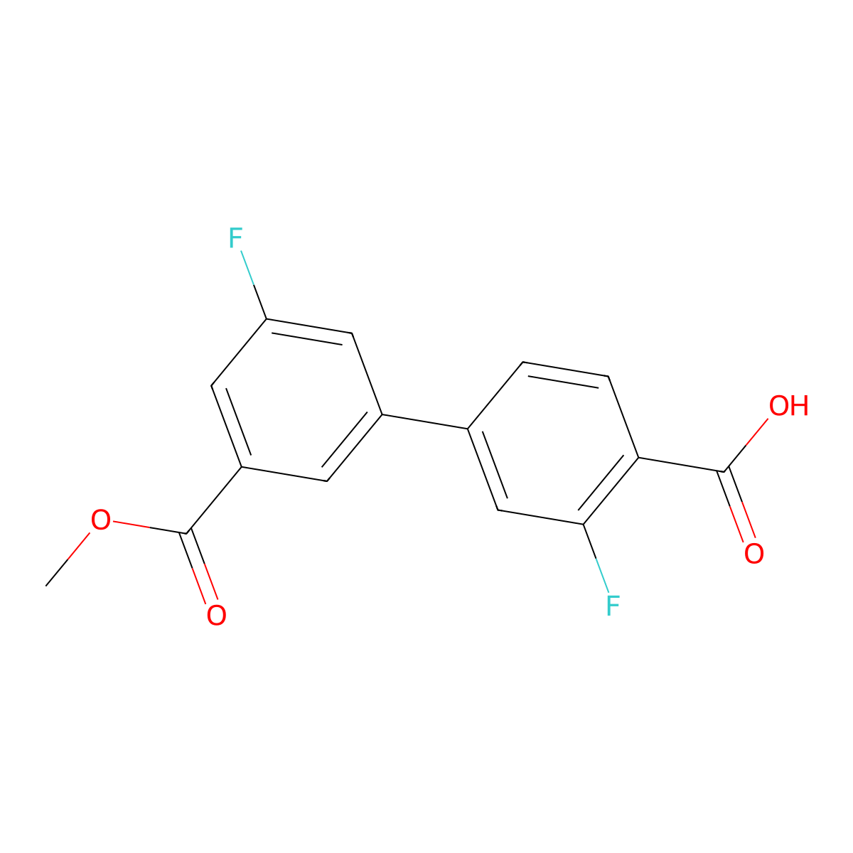 2-Fluoro-4-(3-fluoro-5-methoxycarbonylphenyl)benzoic acid molecular structure, CAS 1261982-57-3
