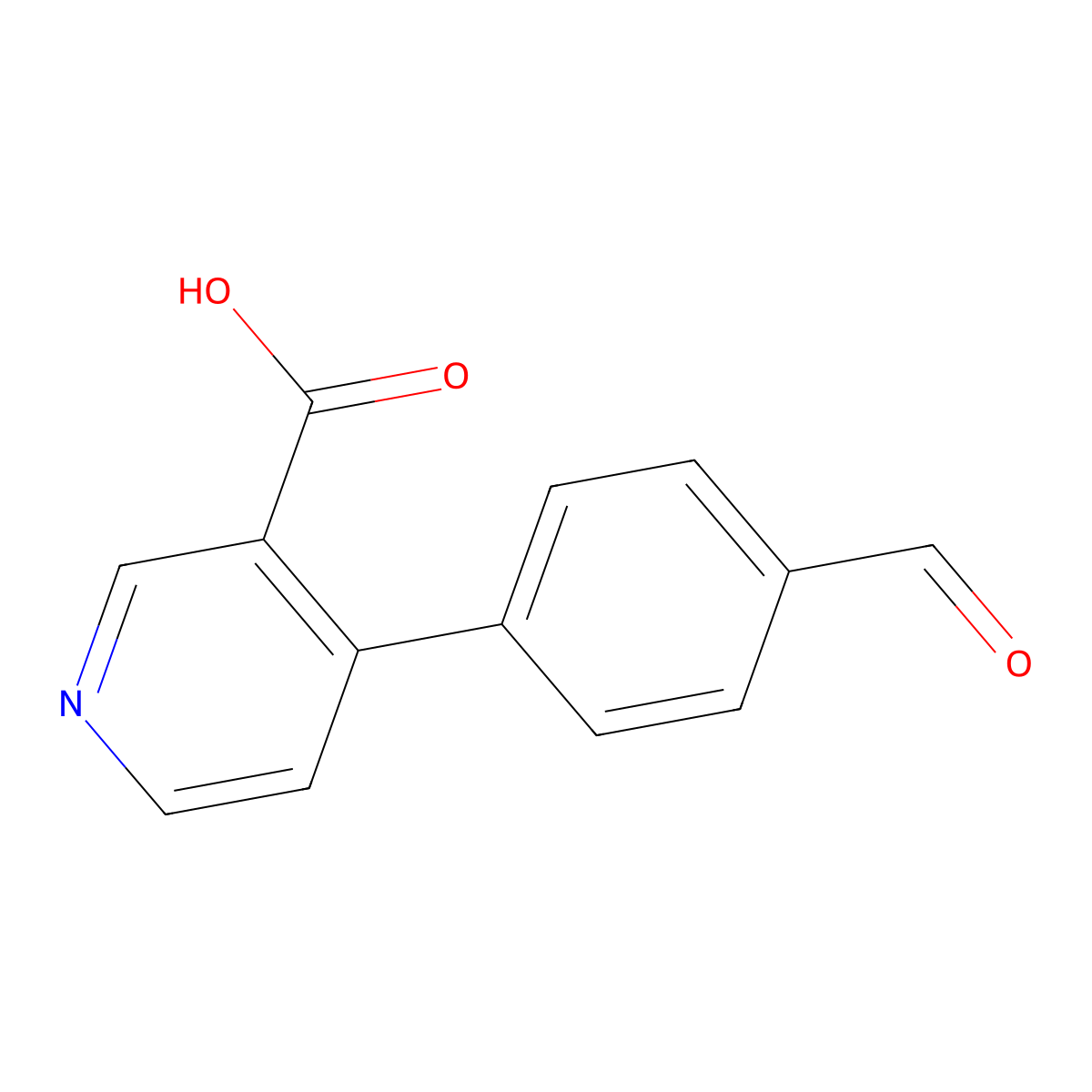 4-(4-Formylphenyl)pyridine-3-carboxylic acid molecular structure, CAS 1261982-65-3