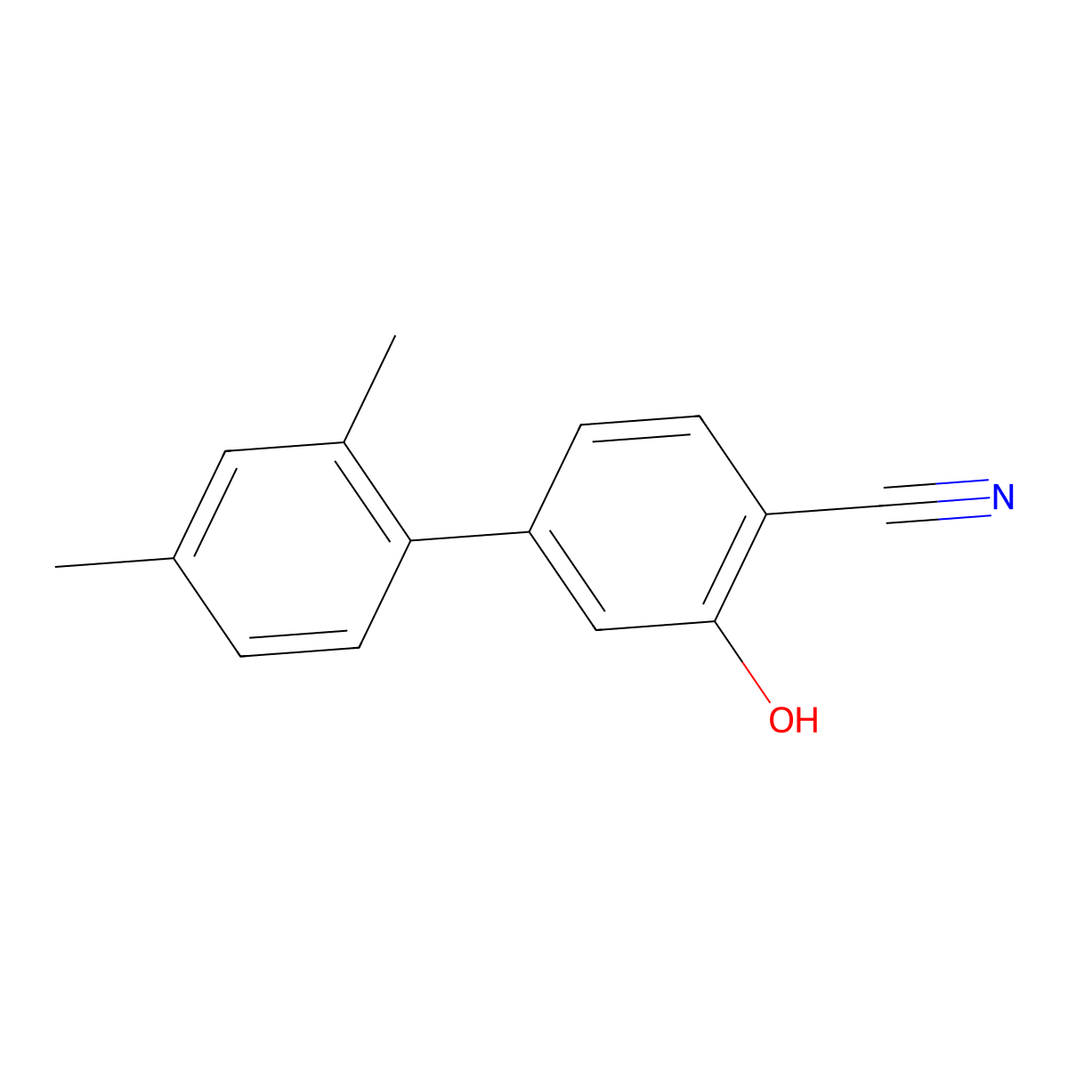 2-Cyano-5-(2,4-dimethylphenyl)phenol molecular structure, CAS 1261982-75-5