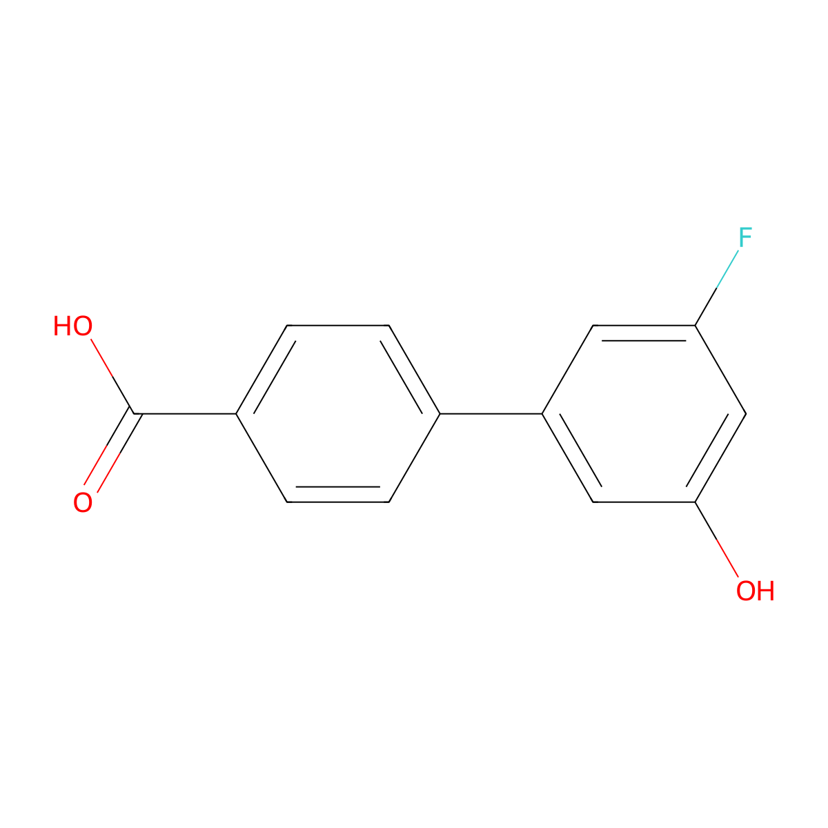 4-(3-Fluoro-5-hydroxyphenyl)benzoic acid molecular structure, CAS 1261982-89-1