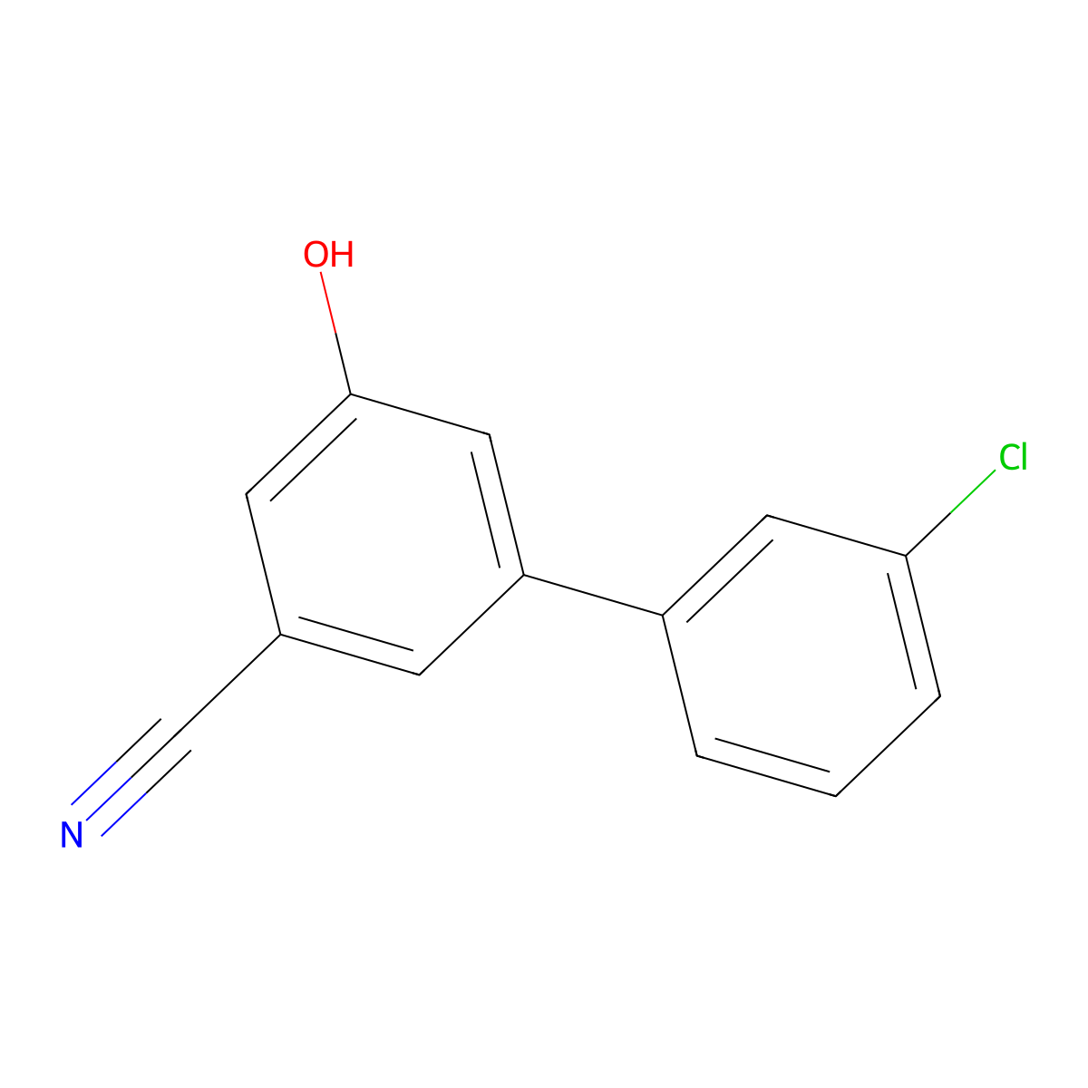 5-(3-Chlorophenyl)-3-cyanophenol molecular structure, CAS 1261982-95-9