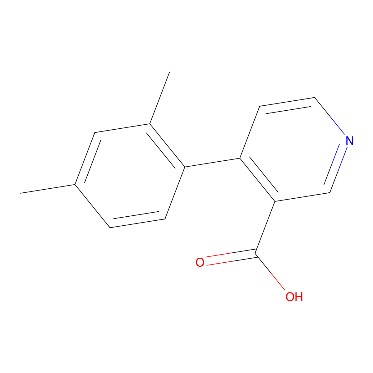 4-(2,4-Dimethylphenyl)pyridine-3-carboxylic acid molecular structure, CAS 1261983-00-9