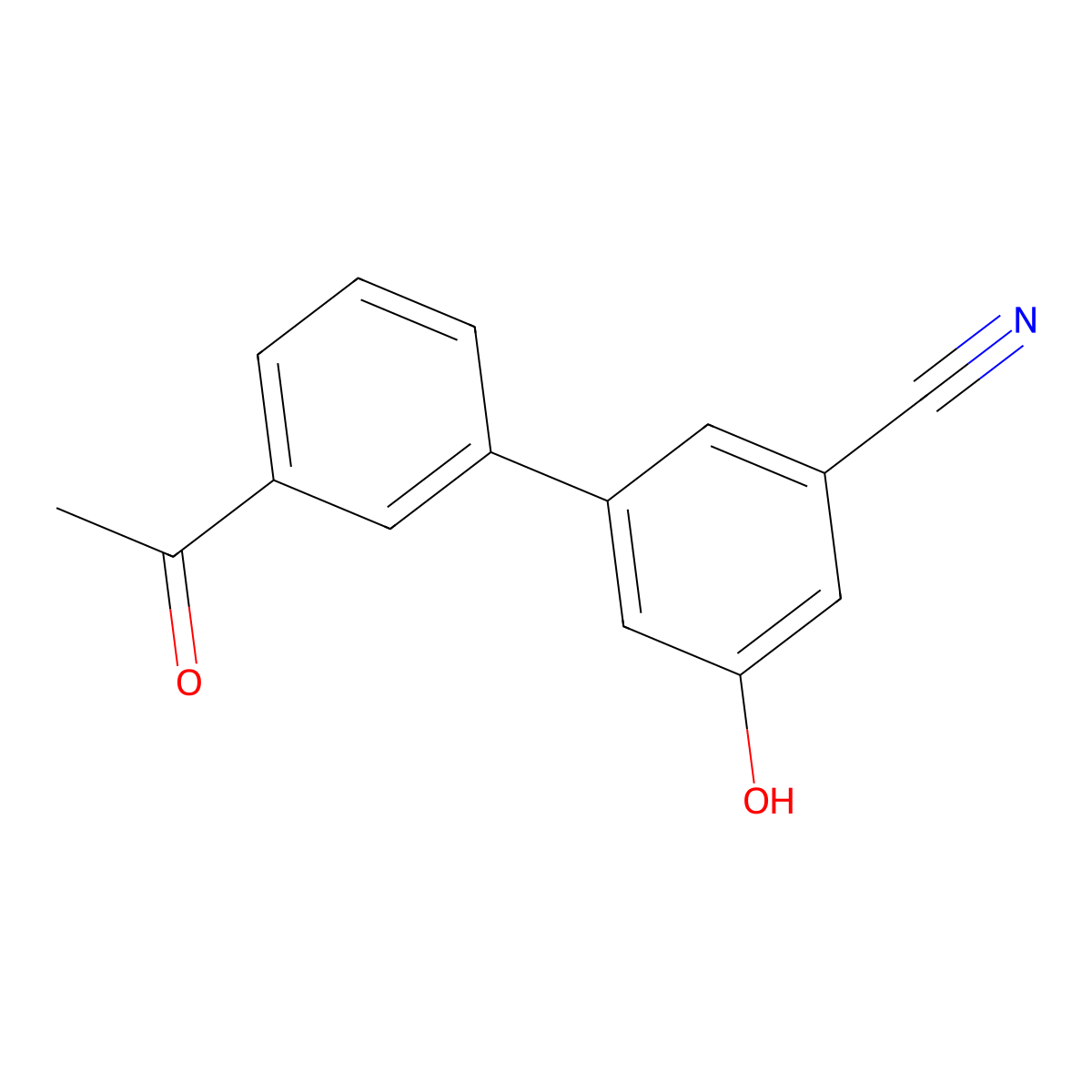 5-(3-Acetylphenyl)-3-cyanophenol molecular structure, CAS 1261983-08-7