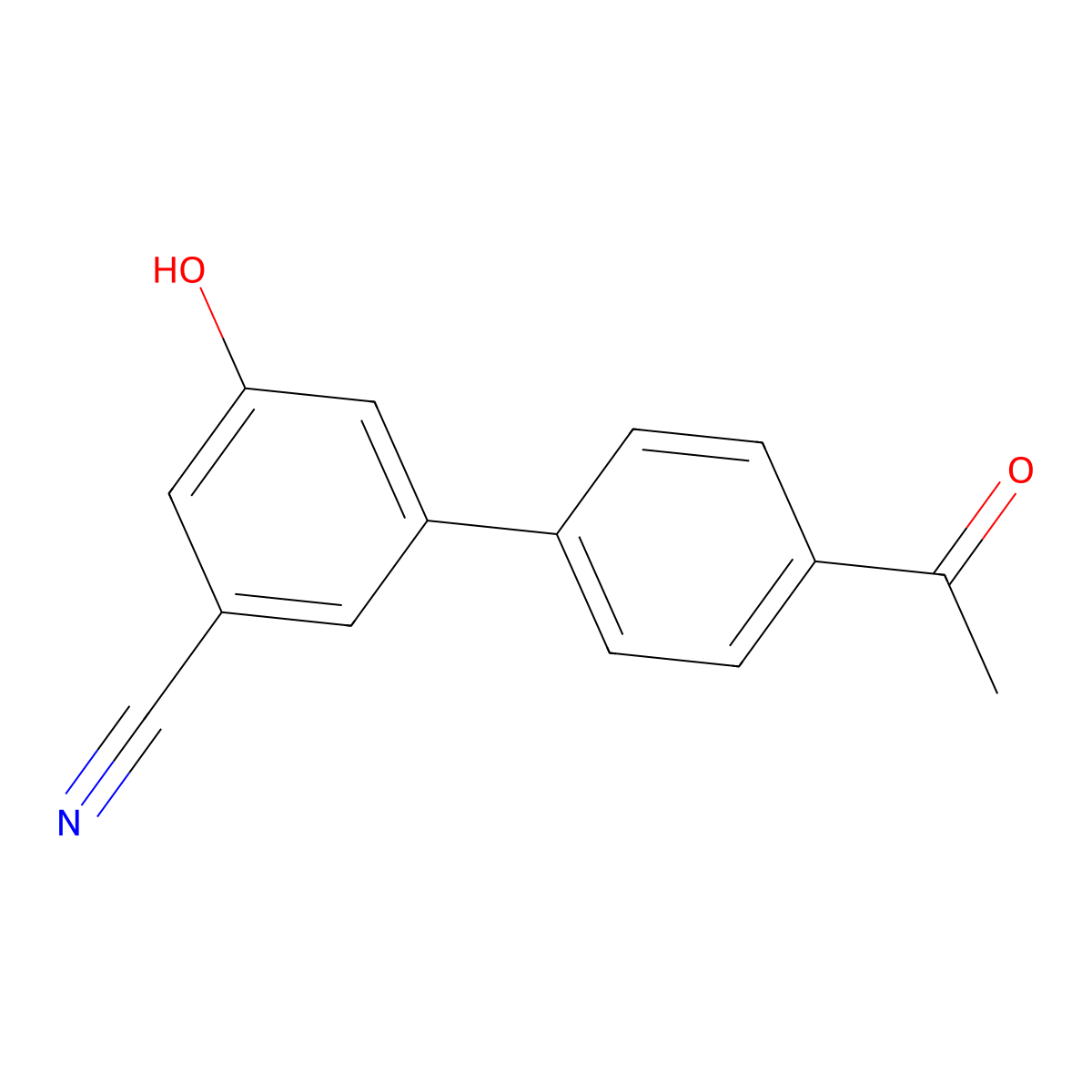 5-(4-Acetylphenyl)-3-cyanophenol molecular structure, CAS 1261983-25-8