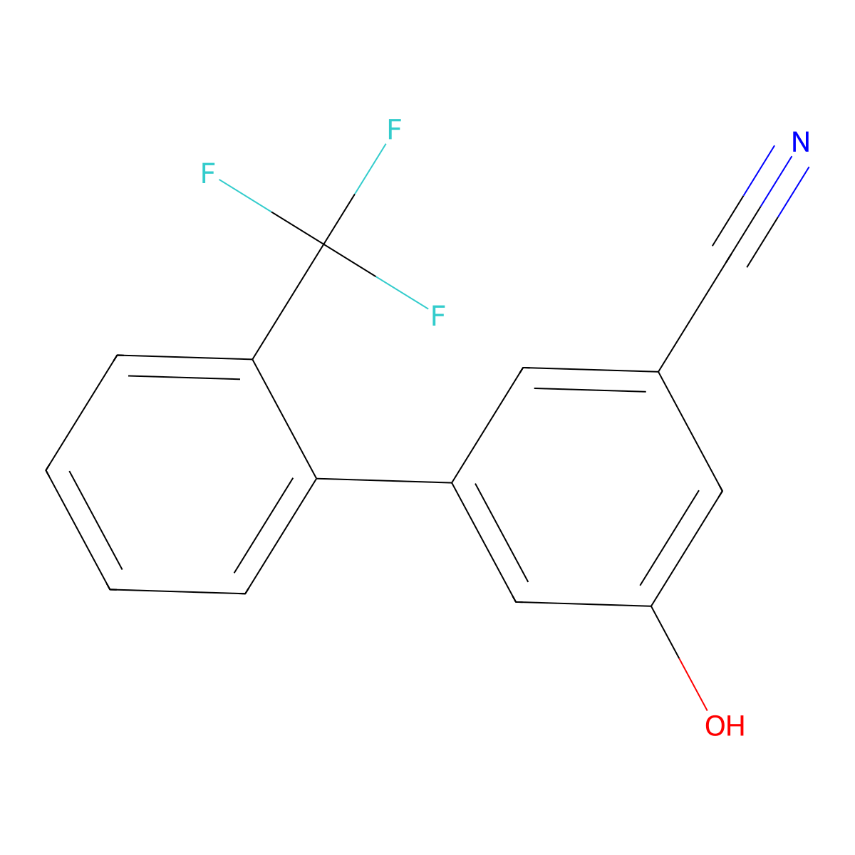 3-Cyano-5-(2-trifluoromethylphenyl)phenol molecular structure, CAS 1261983-51-0