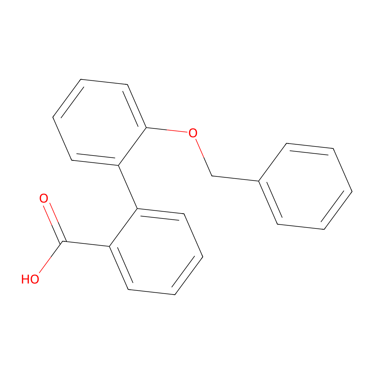 2-(2-Benzyloxyphenyl)benzoic acid molecular structure, CAS 1261983-53-2