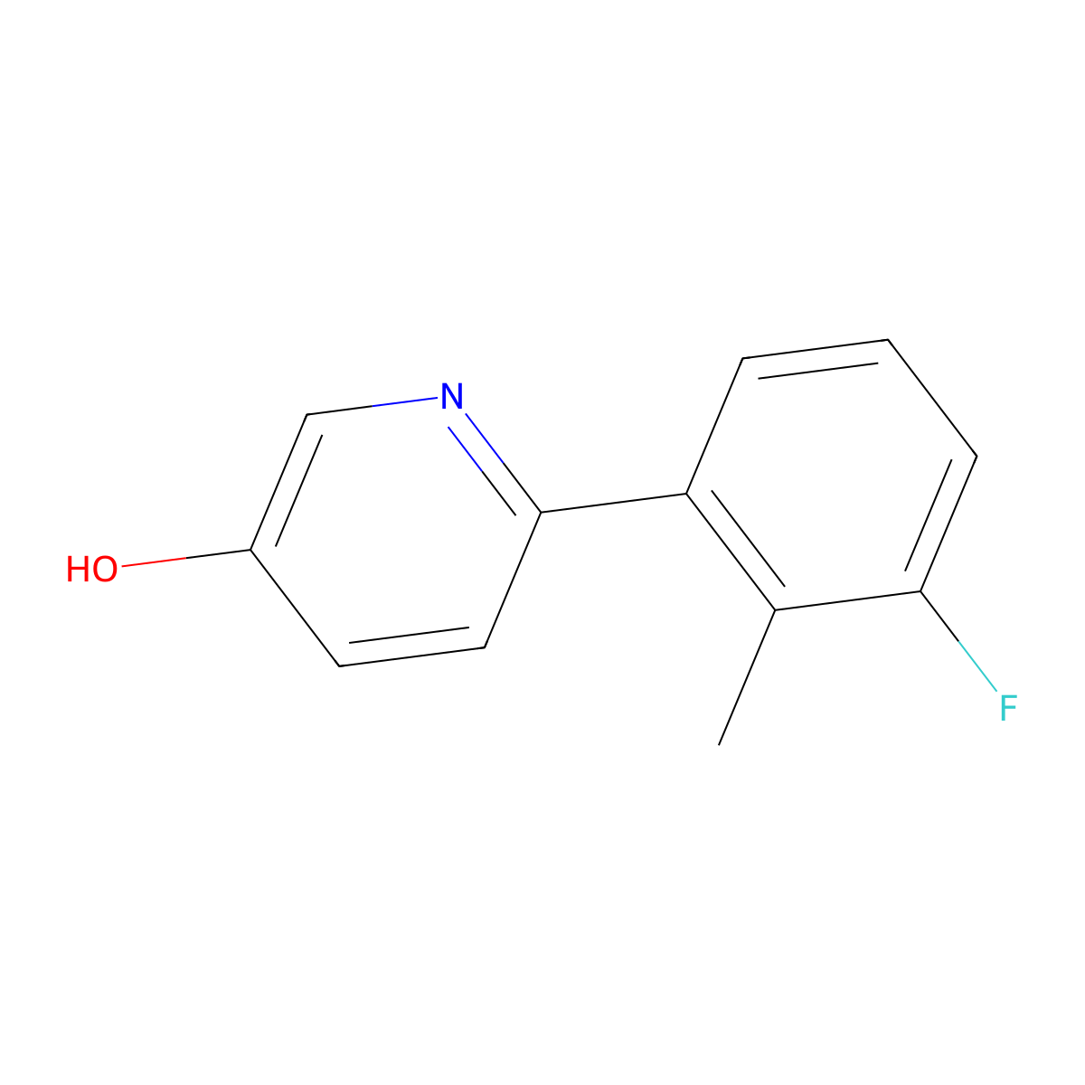 6-(3-Fluoro-2-methylphenyl)pyridin-3-ol molecular structure, CAS 1261983-77-0