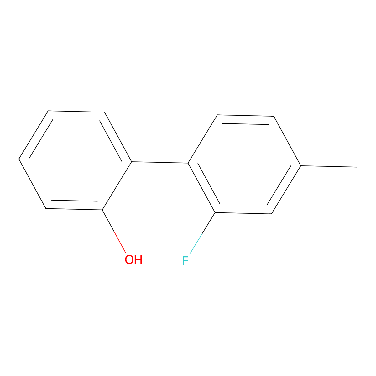 2-(2-Fluoro-4-methylphenyl)phenol molecular structure, CAS 1261983-83-8