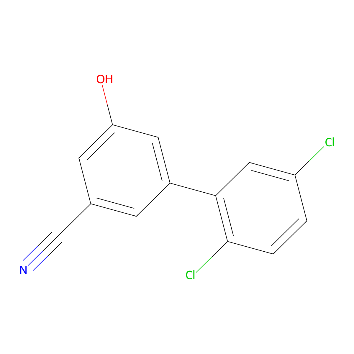 3-Cyano-5-(2,5-dichlorophenyl)phenol molecular structure, CAS 1261983-86-1