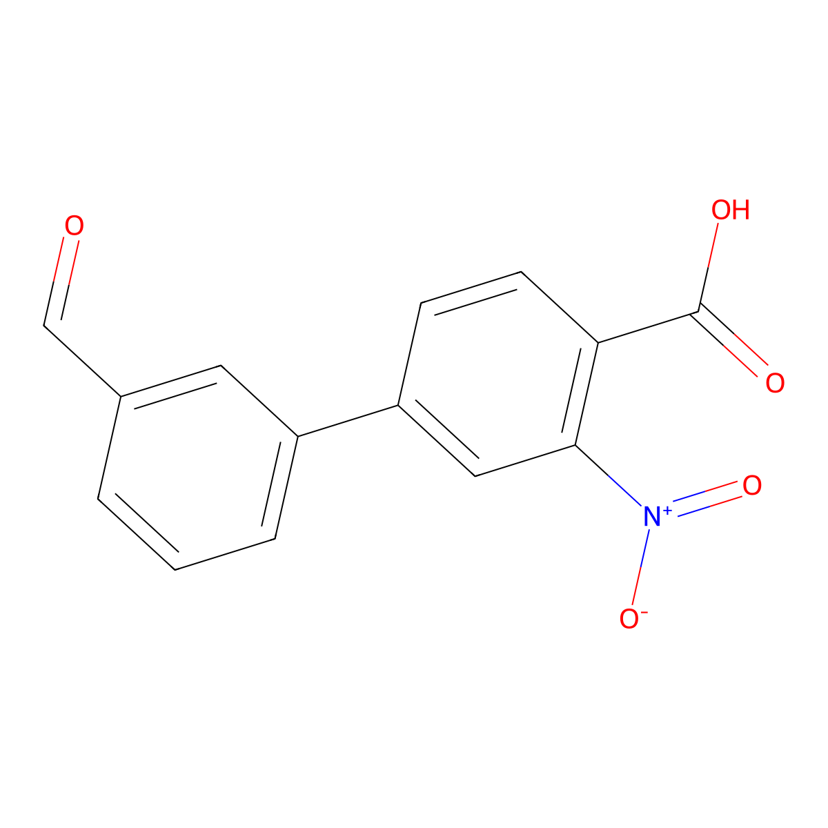 4-(3-Formylphenyl)-2-nitrobenzoic acid molecular structure, CAS 1261983-99-6