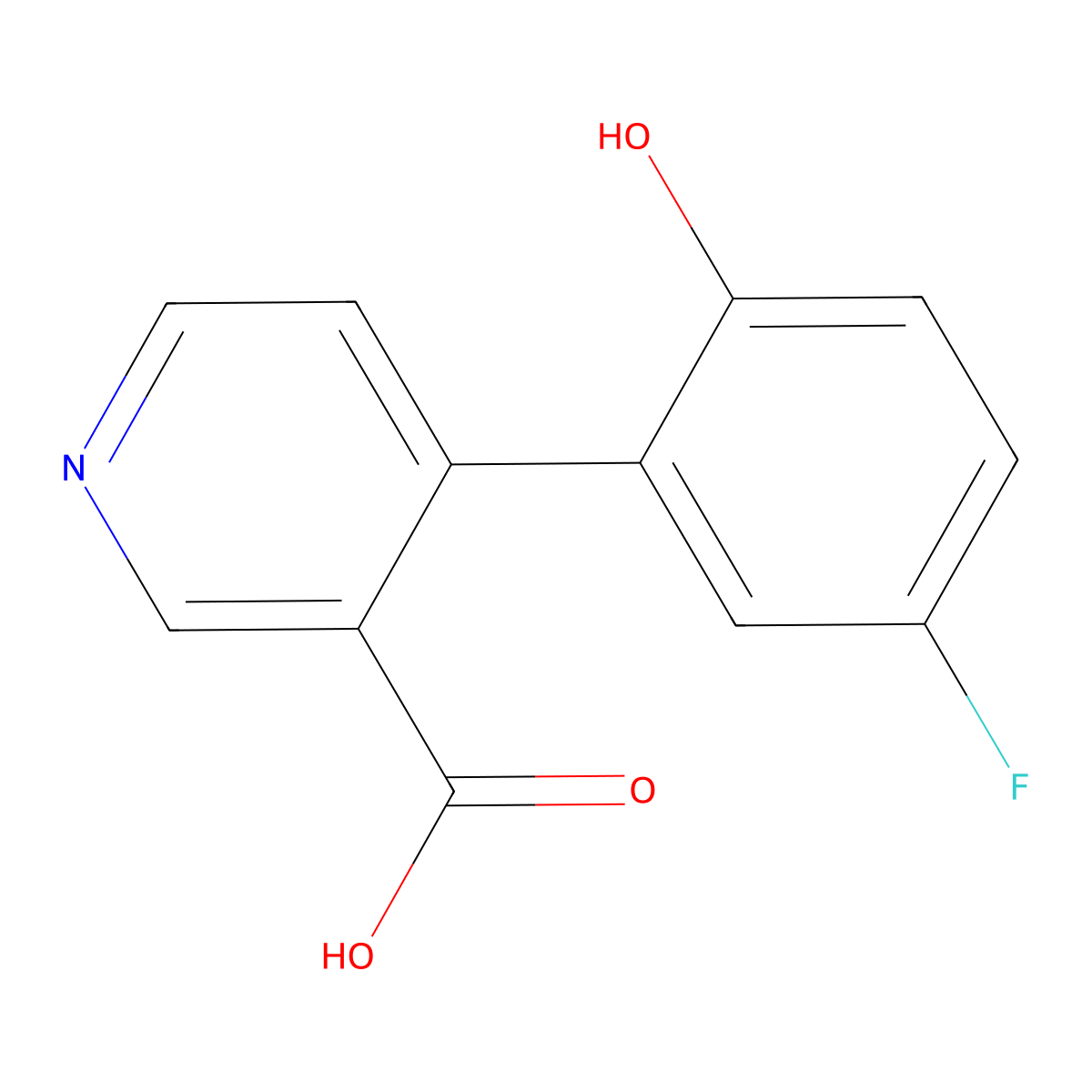 4-(5-Fluoro-2-hydroxyphenyl)nicotinic acid molecular structure, CAS 1261984-05-7