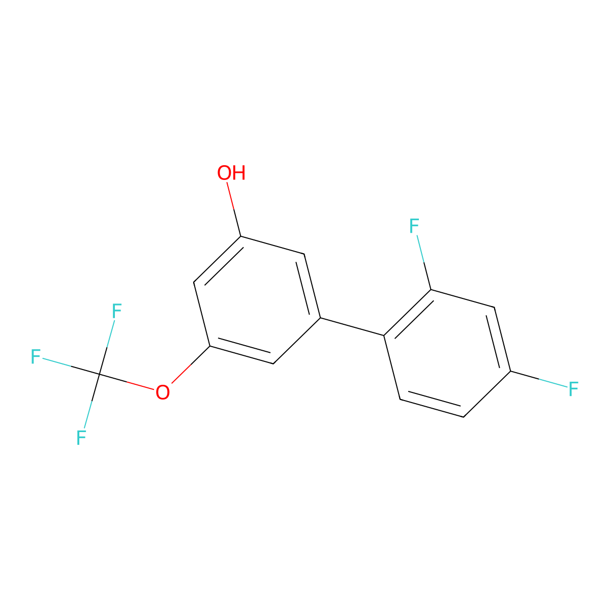 5-(2,4-Difluorophenyl)-3-trifluoromethoxyphenol molecular structure, CAS 1261984-08-0