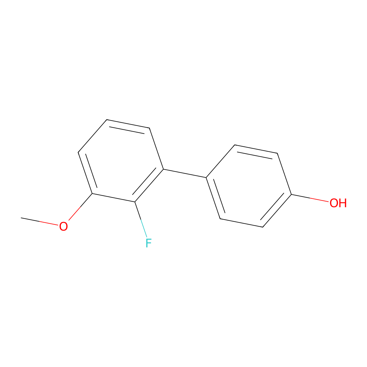 4-(2-Fluoro-3-methoxyphenyl)phenol molecular structure, CAS 1261984-15-9
