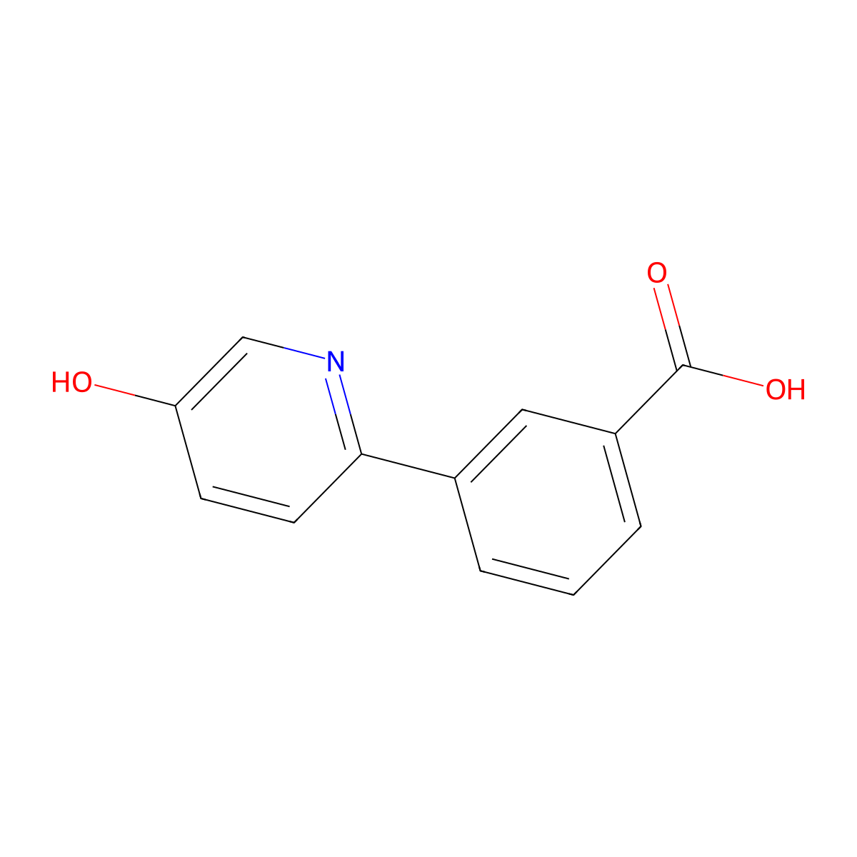 3-(5-Hydroxypyridin-2-yl)benzoic acid molecular structure, CAS 1261984-27-3