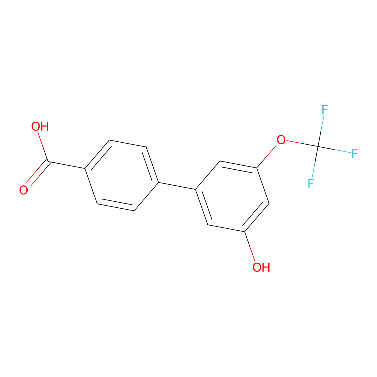 5-(4-Carboxyphenyl)-3-trifluoromethoxyphenol molecular structure, CAS 1261984-28-4