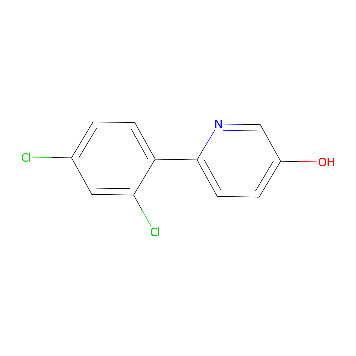 2-(2,4-Dichlorophenyl)-5-hydroxypyridine molecular structure, CAS 1261984-35-3
