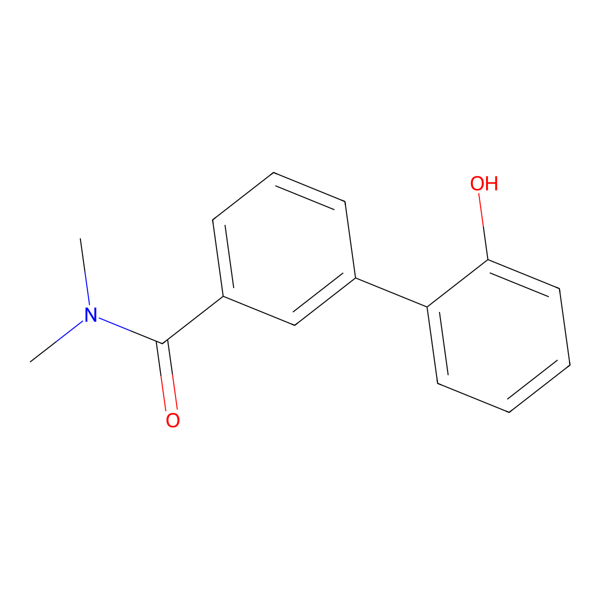 2-[3-(N,N-Dimethylaminocarbonyl)phenyl]phenol molecular structure, CAS 1261984-36-4