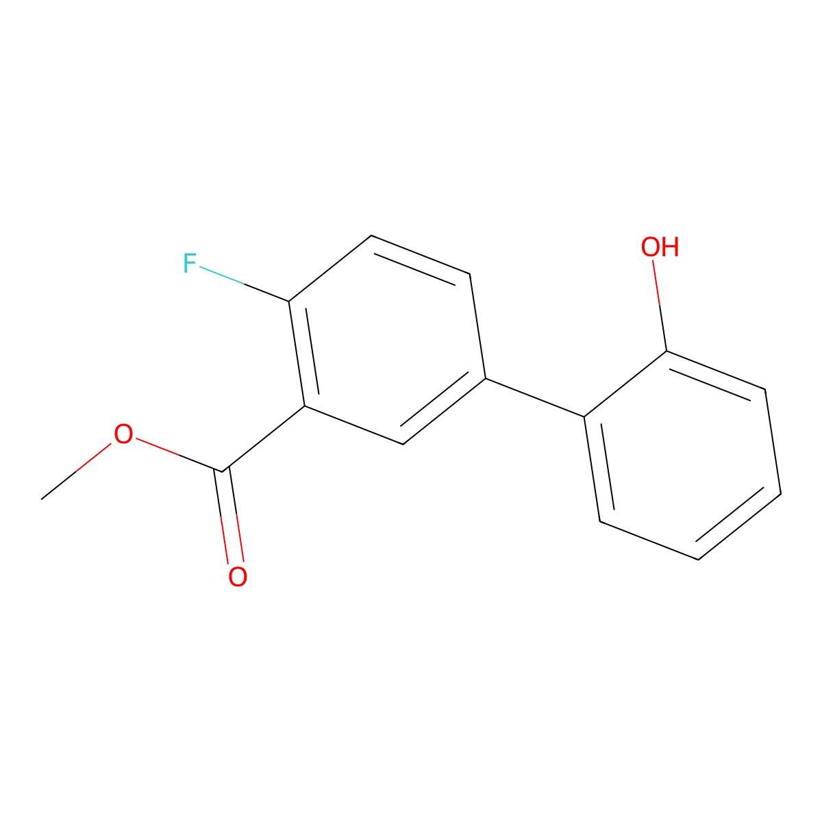 2-(4-Fluoro-3-methoxycarbonylphenyl)phenol molecular structure, CAS 1261984-60-4