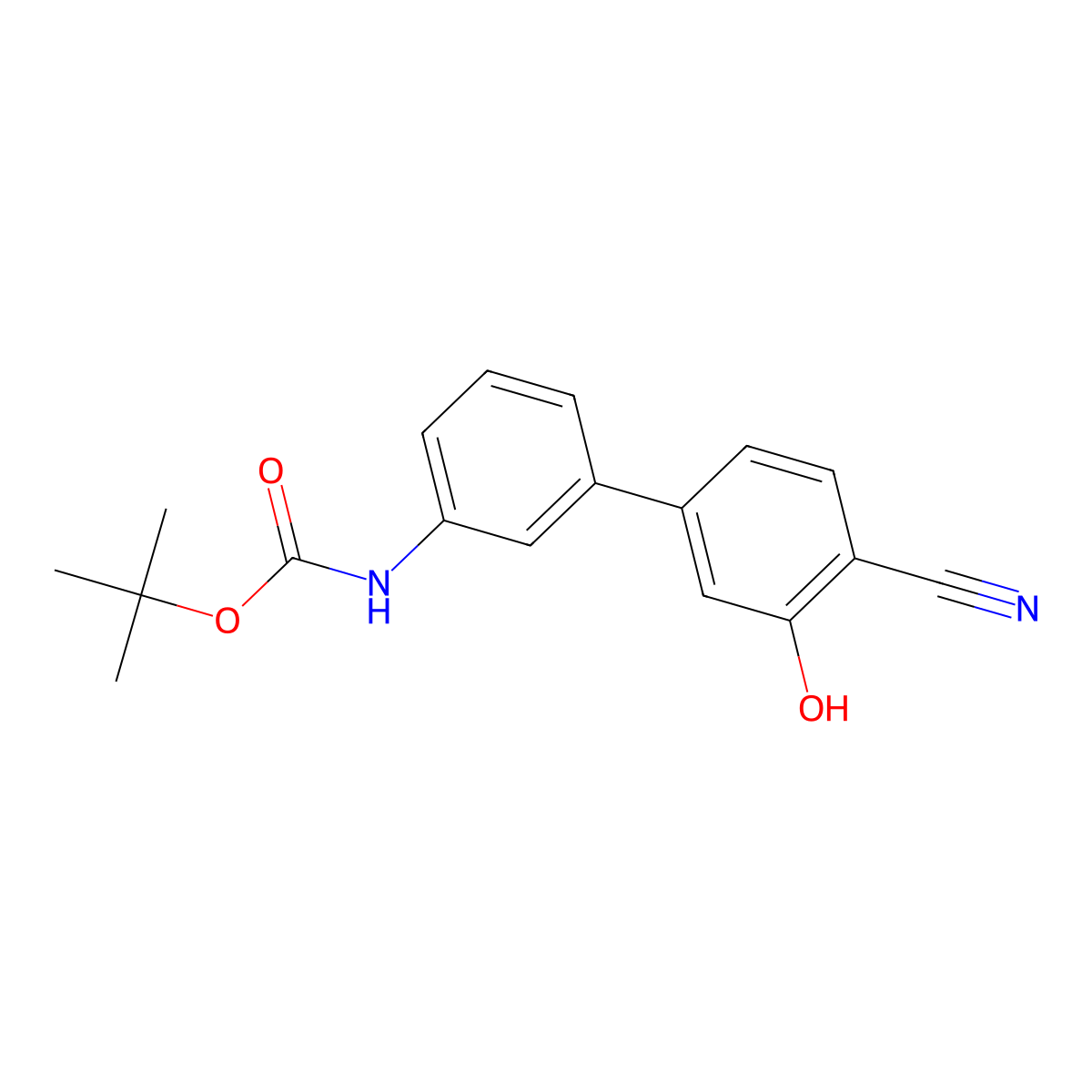 5-(3-BOC-Aminophenyl)-2-cyanophenol molecular structure, CAS 1261984-64-8