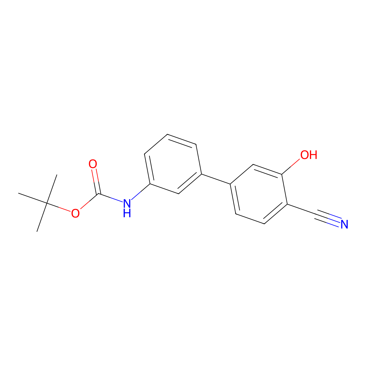 5-(3-BOC-Aminophenyl)-2-cyanophenol molecular structure, CAS 1261984-64-8