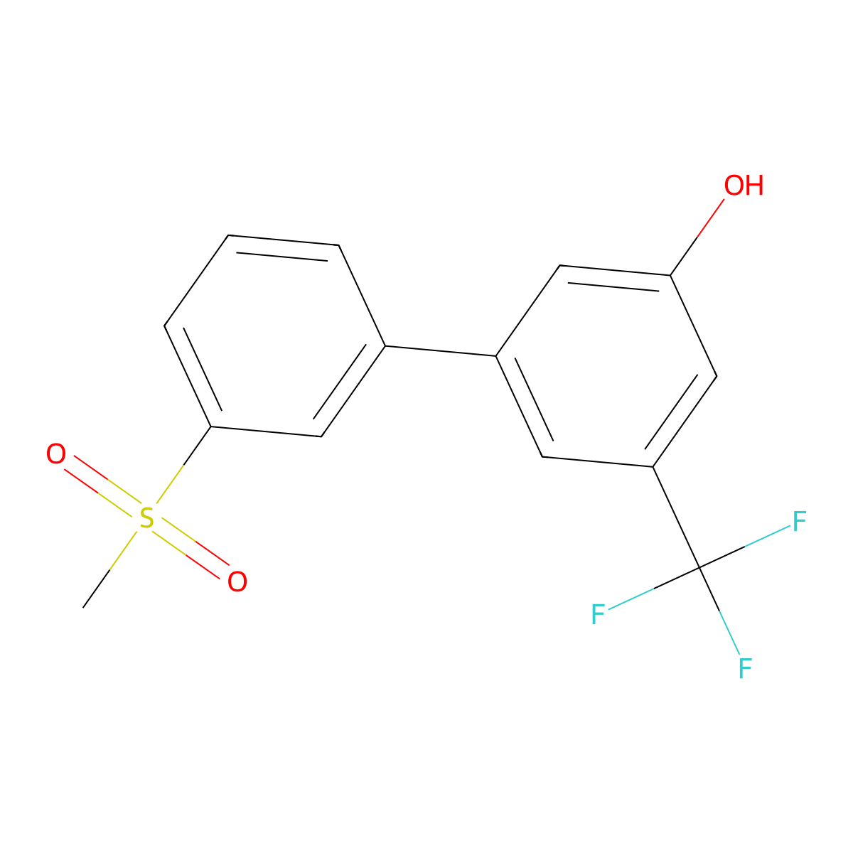 5-(3-Methylsulfonylphenyl)-3-trifluoromethylphenol molecular structure, CAS 1261984-73-9