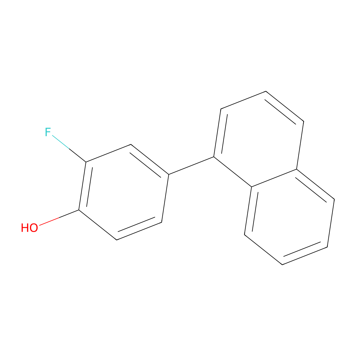 2-Fluoro-4-(naphthalen-1-yl)phenol molecular structure, CAS 1261984-76-2