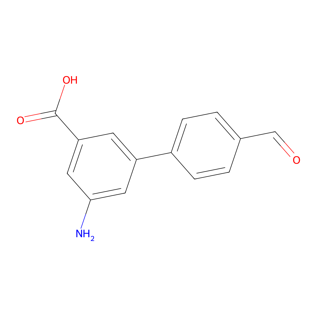 3-Amino-5-(4-formylphenyl)benzoic acid molecular structure, CAS 1261984-80-8