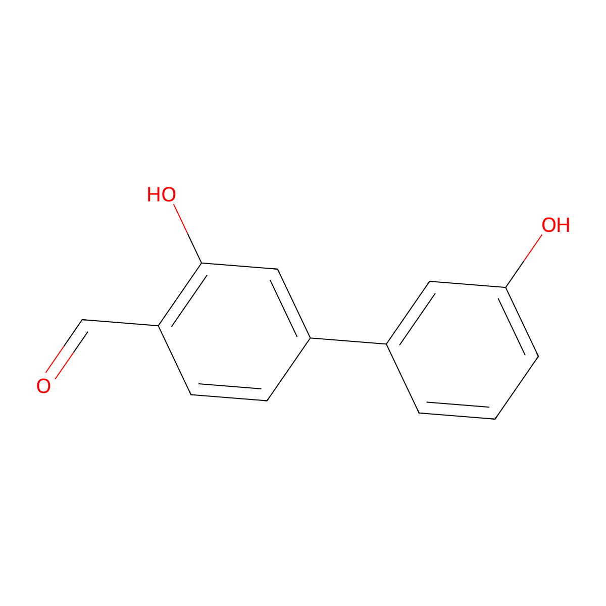 2-Formyl-5-(3-hydroxyphenyl)phenol molecular structure, CAS 1261984-97-7