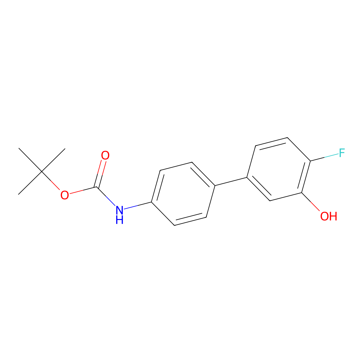 5-(4-BOC-Aminophenyl)-2-fluorophenol molecular structure, CAS 1261985-25-4