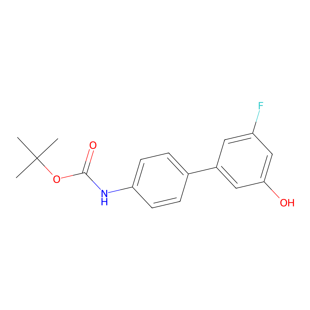 5-(4-Boc-aminophenyl)-3-fluorophenol molecular structure, CAS 1261985-31-2