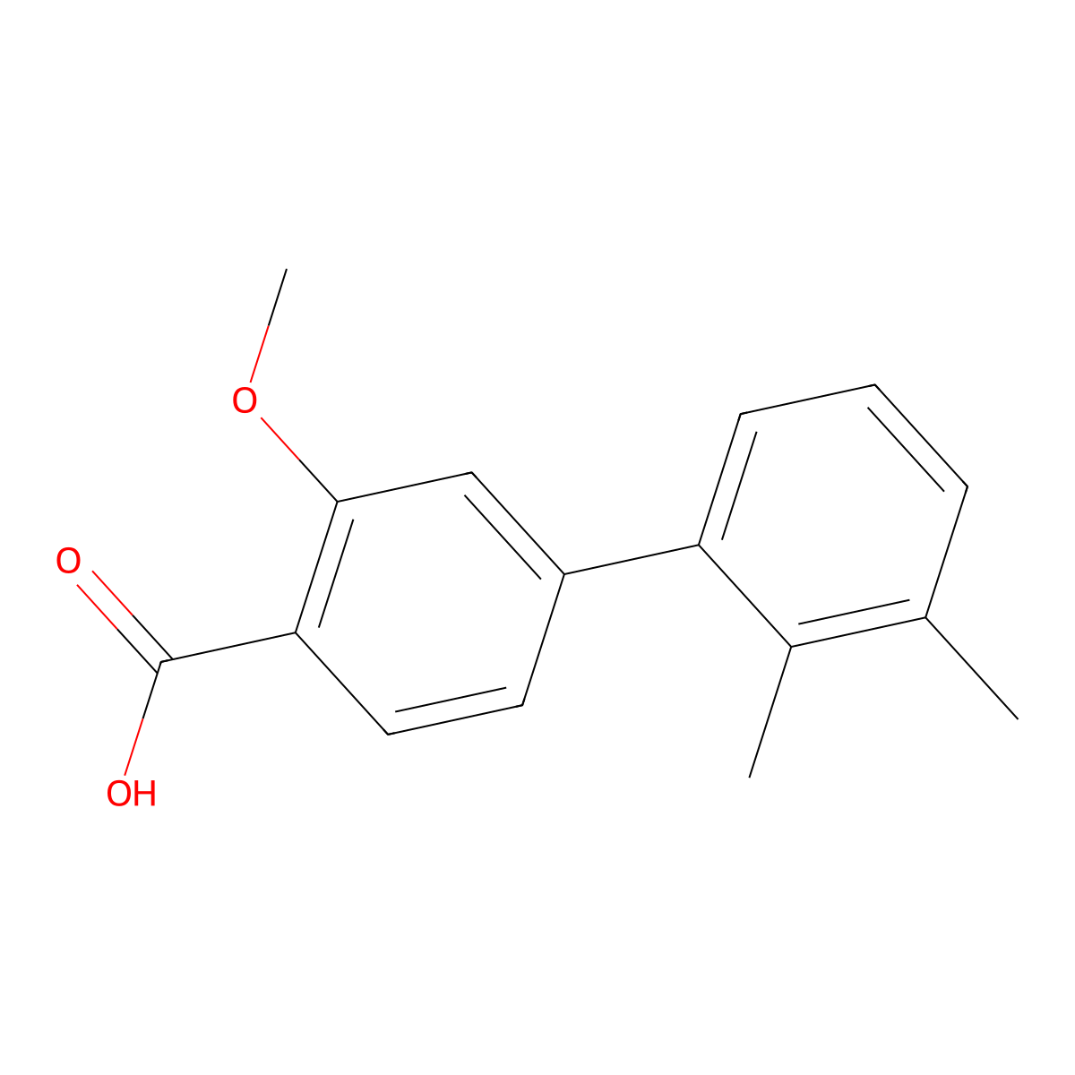 3-Methoxy-2',3'-dimethyl-[1,1'-biphenyl]-4-carboxylic acid molecular structure, CAS 1261985-34-5