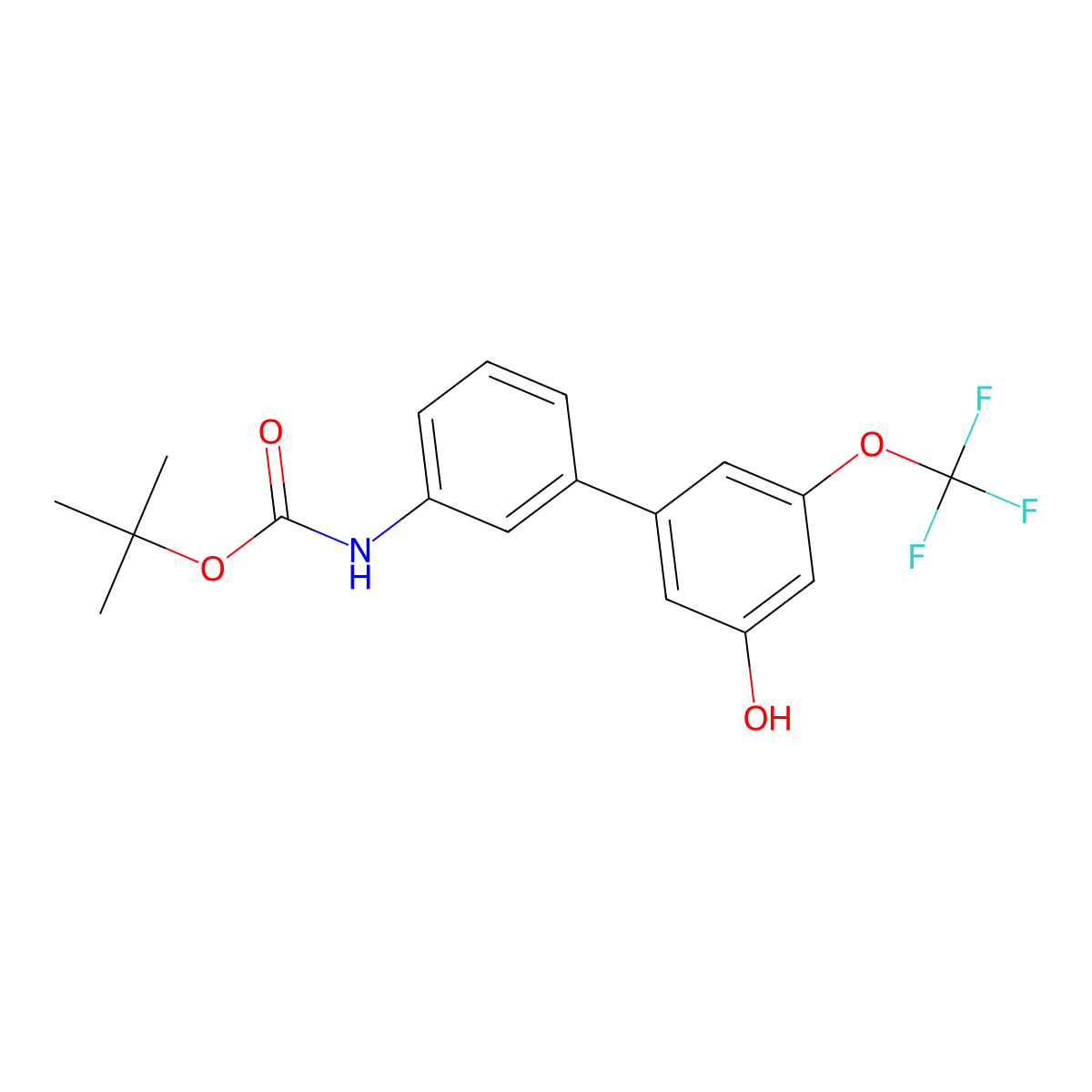 5-(3-Boc-aminophenyl)-3-trifluoromethoxyphenol molecular structure, CAS 1261985-41-4
