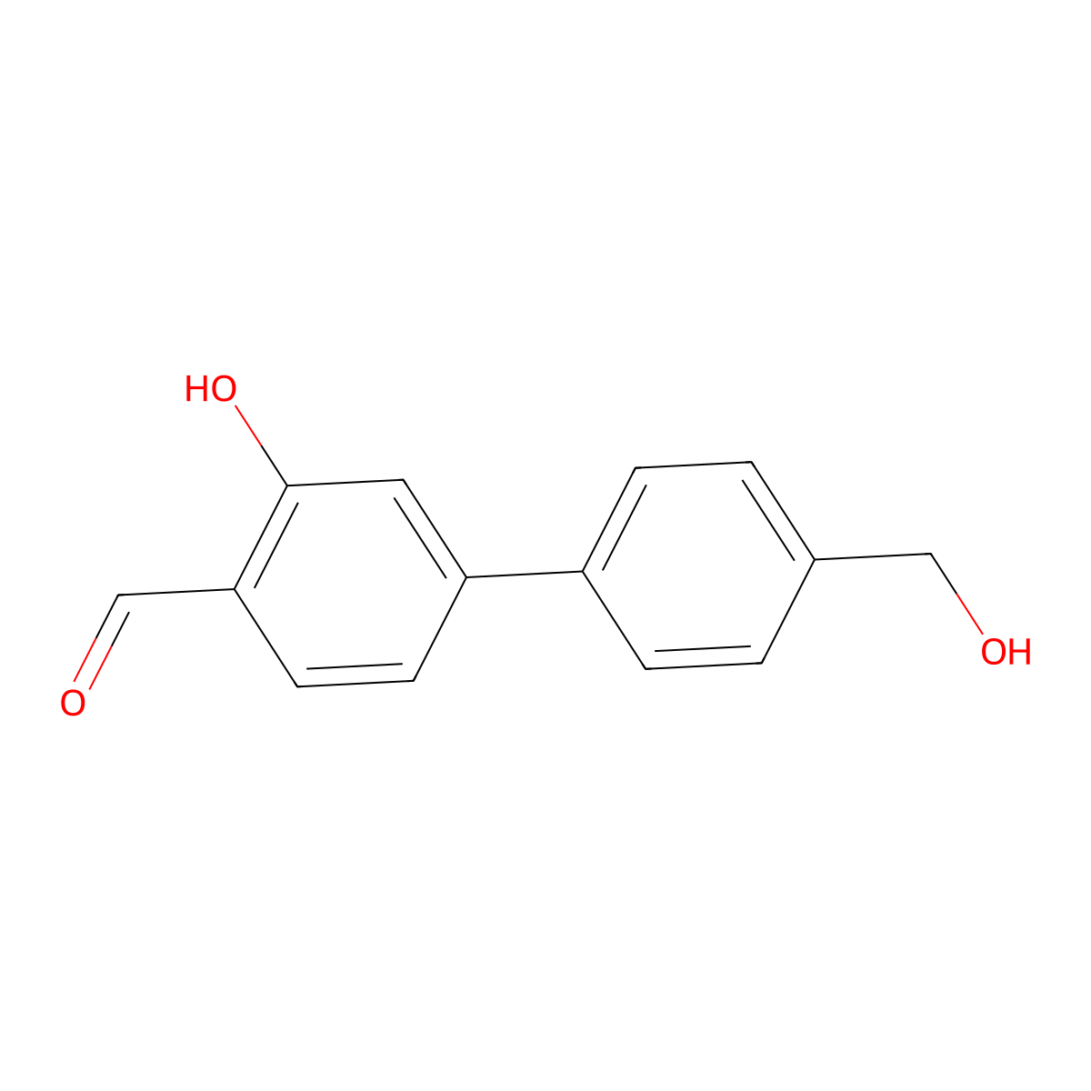 2-Formyl-5-(4-hydroxymethylphenyl)phenol molecular structure, CAS 1261985-46-9