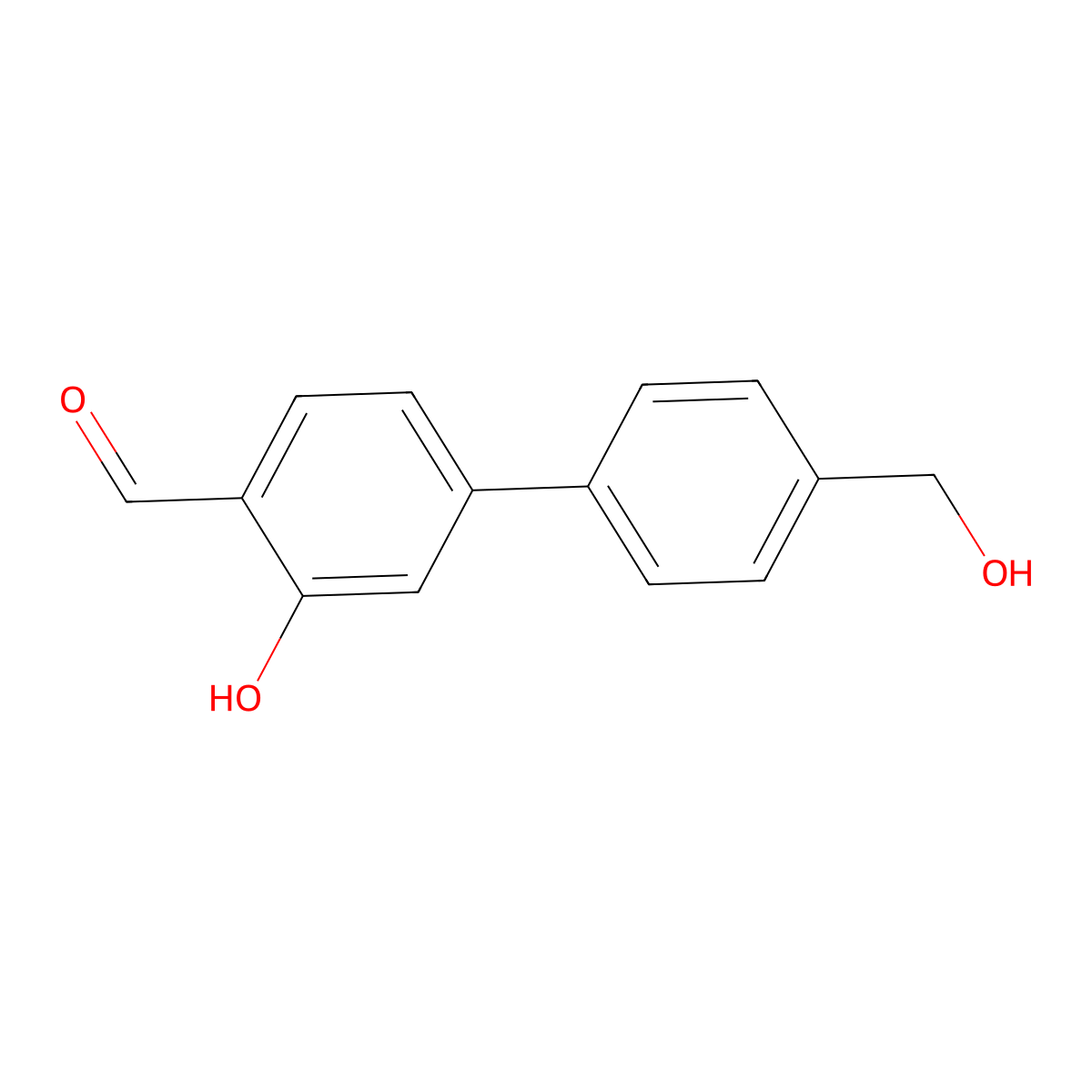 2-Formyl-5-(4-hydroxymethylphenyl)phenol molecular structure, CAS 1261985-46-9