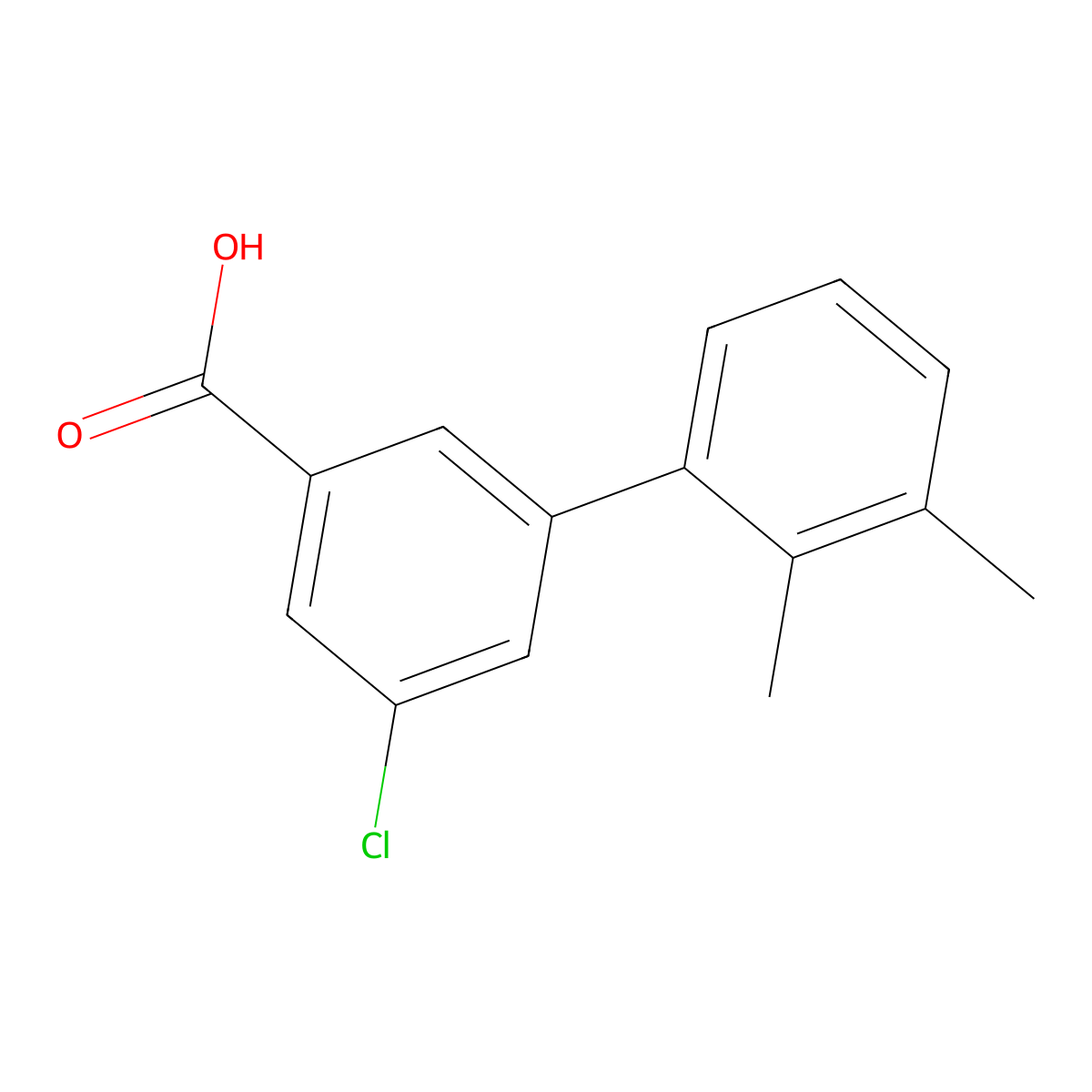 5-Chloro-3-(2,3-dimethylphenyl)benzoic acid molecular structure, CAS 1261985-47-0