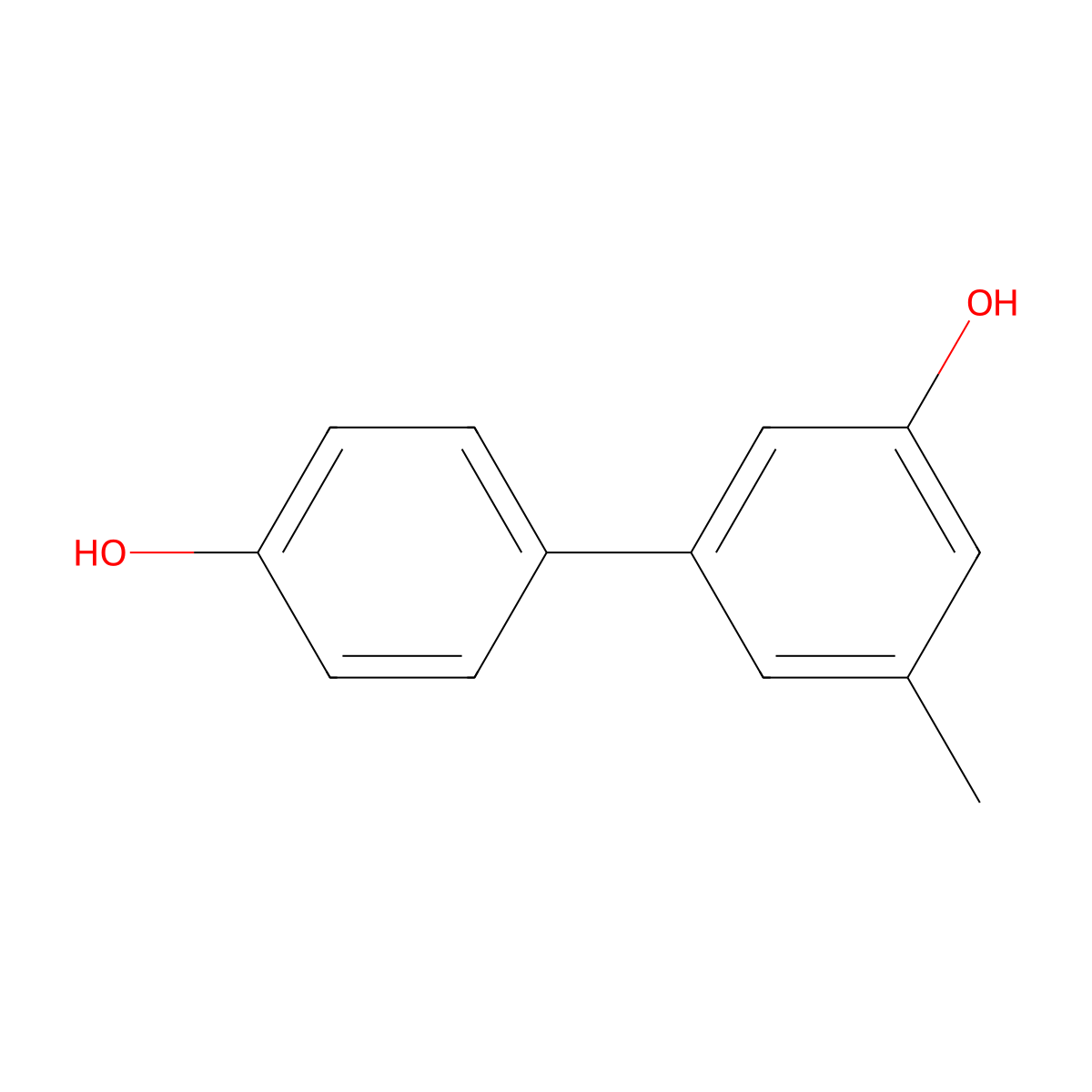 5-(4-Hydroxyphenyl)-3-methylphenol molecular structure, CAS 1261985-48-1