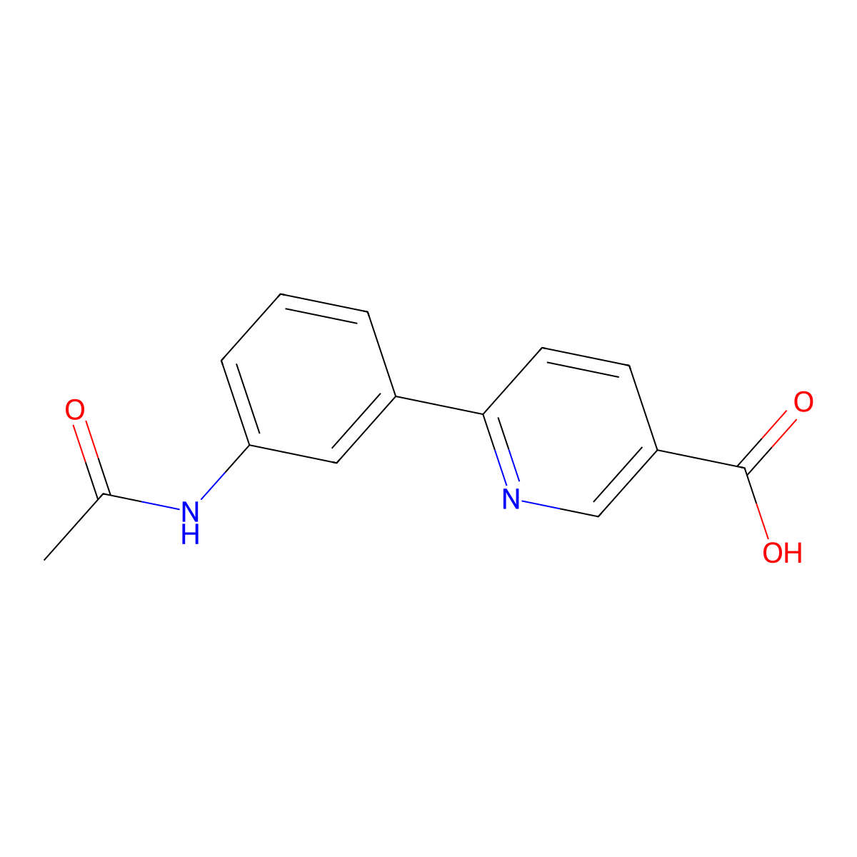 6-(3-Acetamidophenyl)pyridine-3-carboxylic acid molecular structure, CAS 1261985-49-2