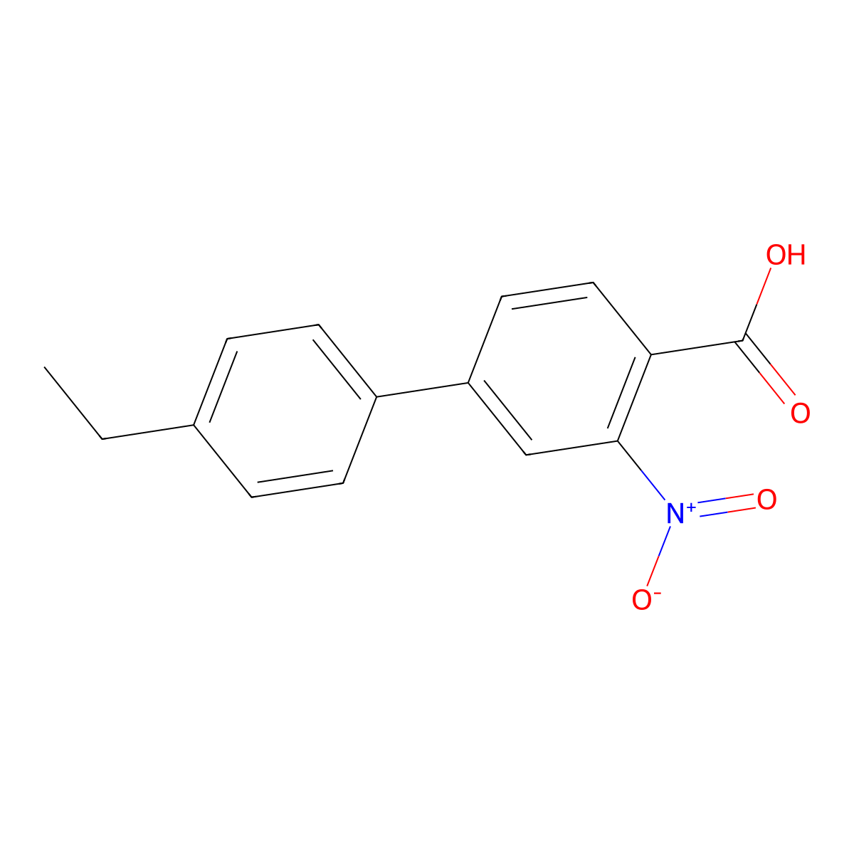 4-(4-Ethylphenyl)-2-nitrobenzoic acid molecular structure, CAS 1261985-52-7