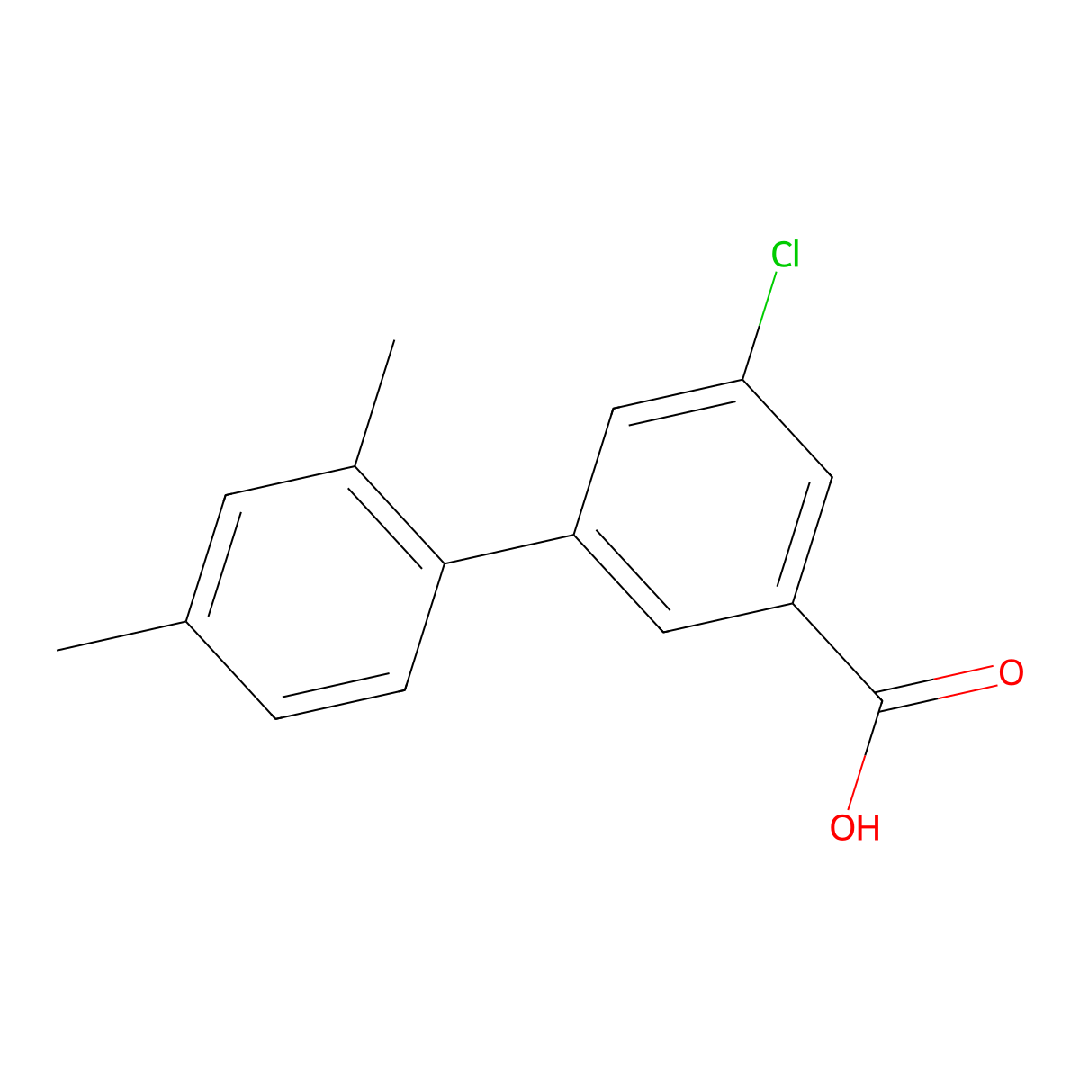 5-Chloro-3-(2,4-dimethylphenyl)benzoic acid molecular structure, CAS 1261985-58-3