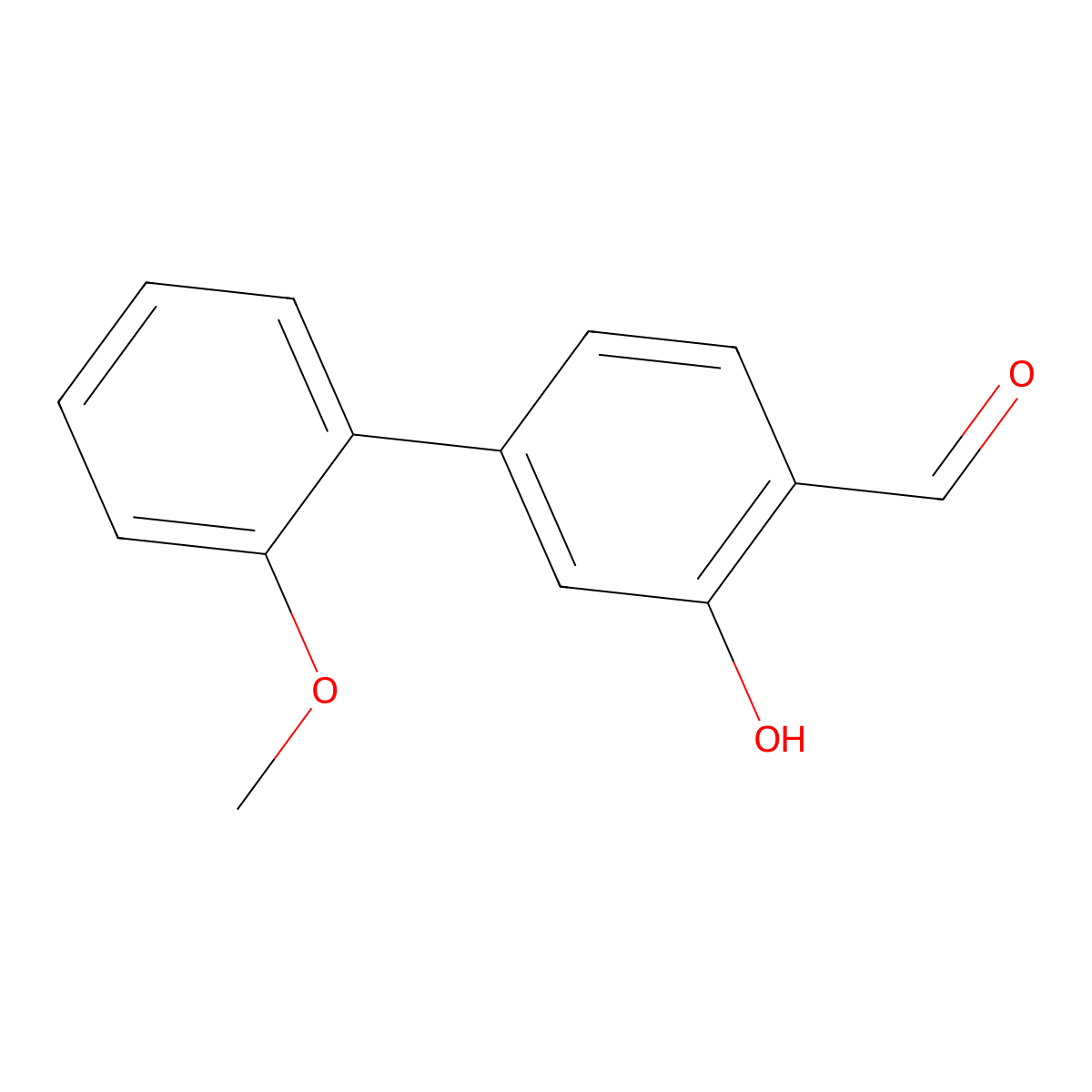 2-Formyl-5-(2-methoxyphenyl)phenol molecular structure, CAS 1261985-60-7