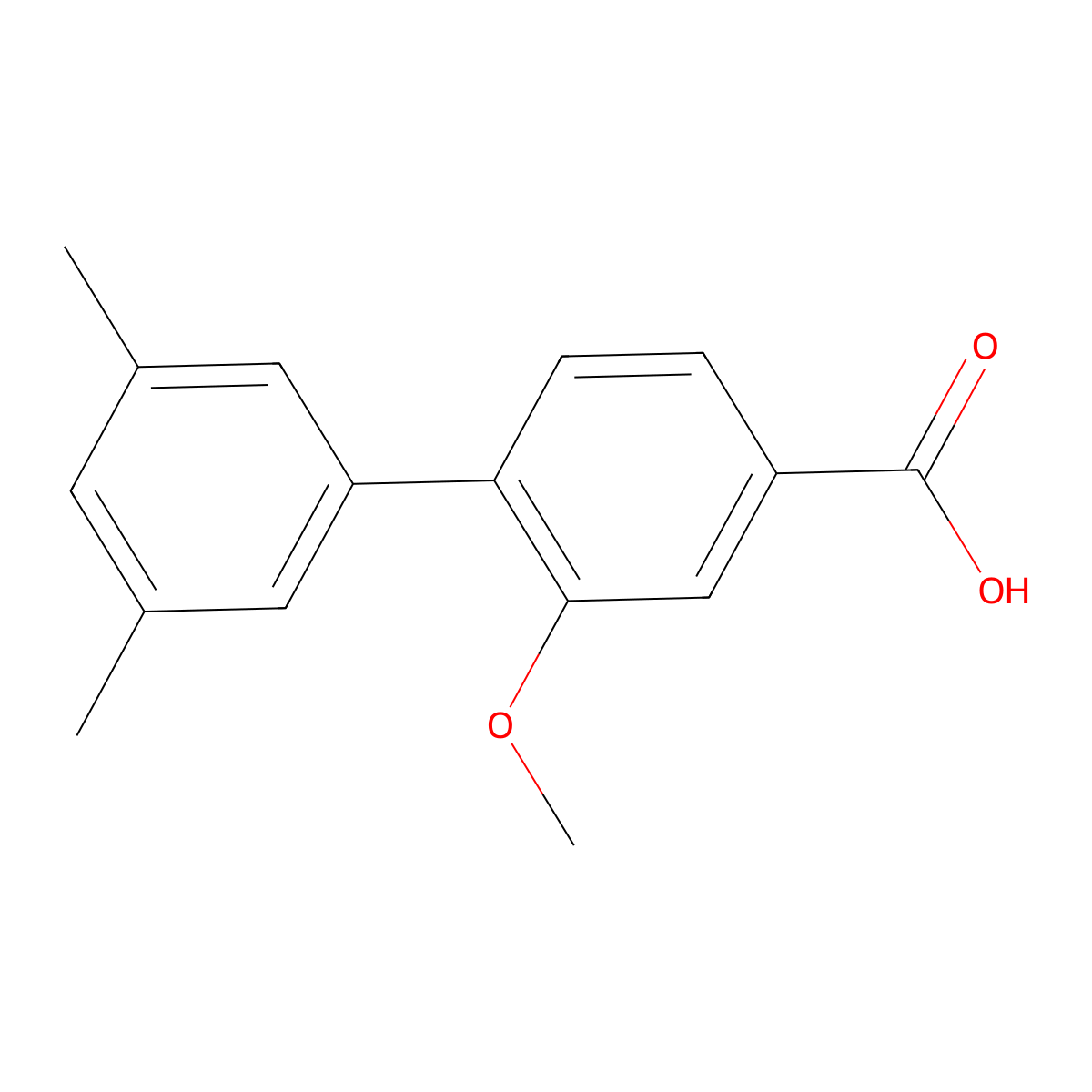 4-(3,5-Dimethylphenyl)-3-methoxybenzoic acid molecular structure, CAS 1261985-64-1