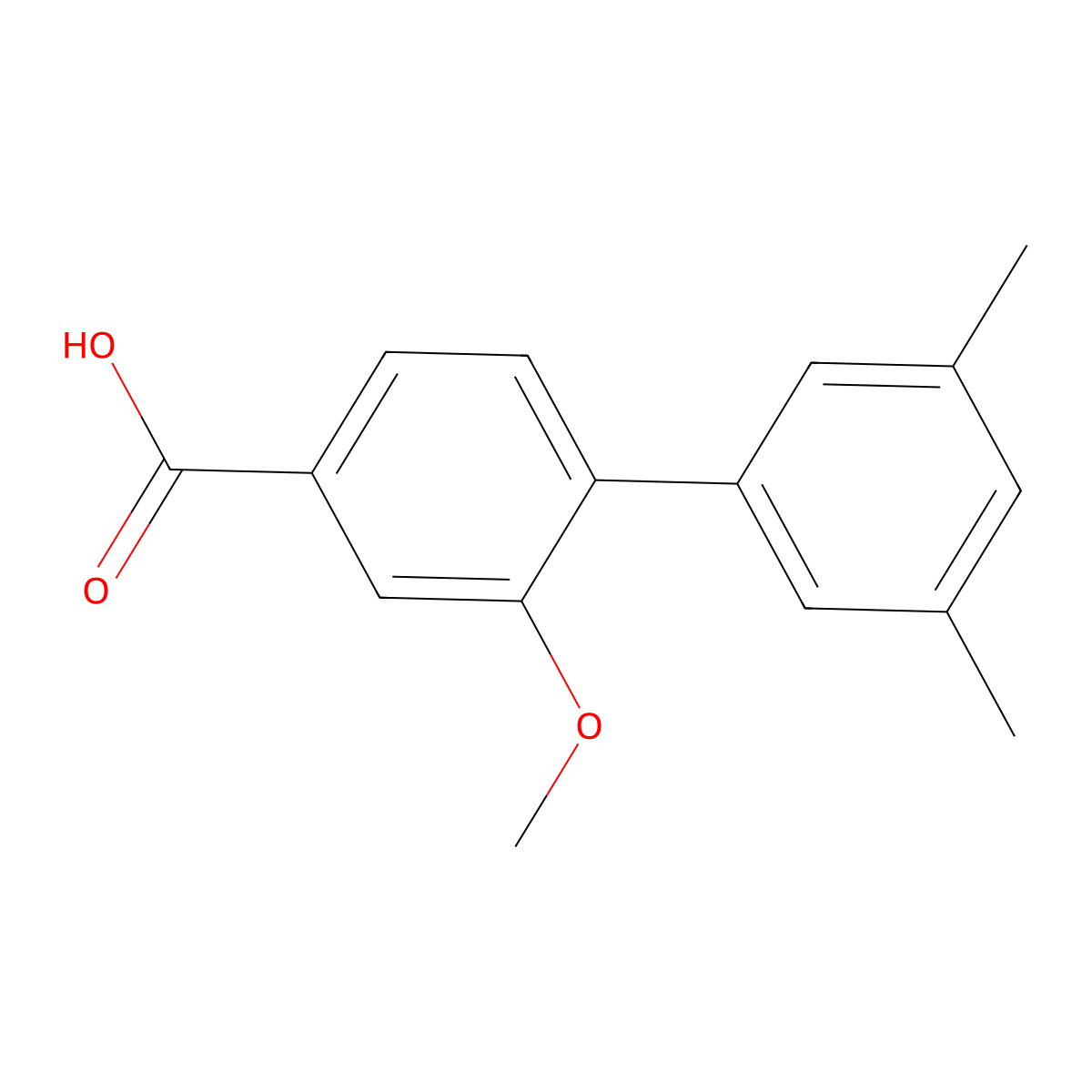 4-(3,5-Dimethylphenyl)-3-methoxybenzoic acid molecular structure, CAS 1261985-64-1