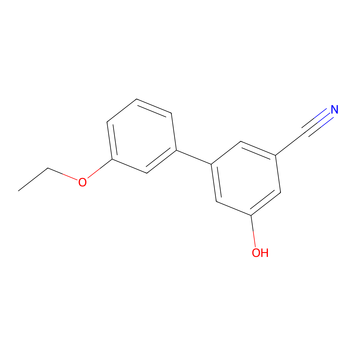 5-(3-Ethoxyphenyl)-3-cyanophenol molecular structure, CAS 1261985-70-9