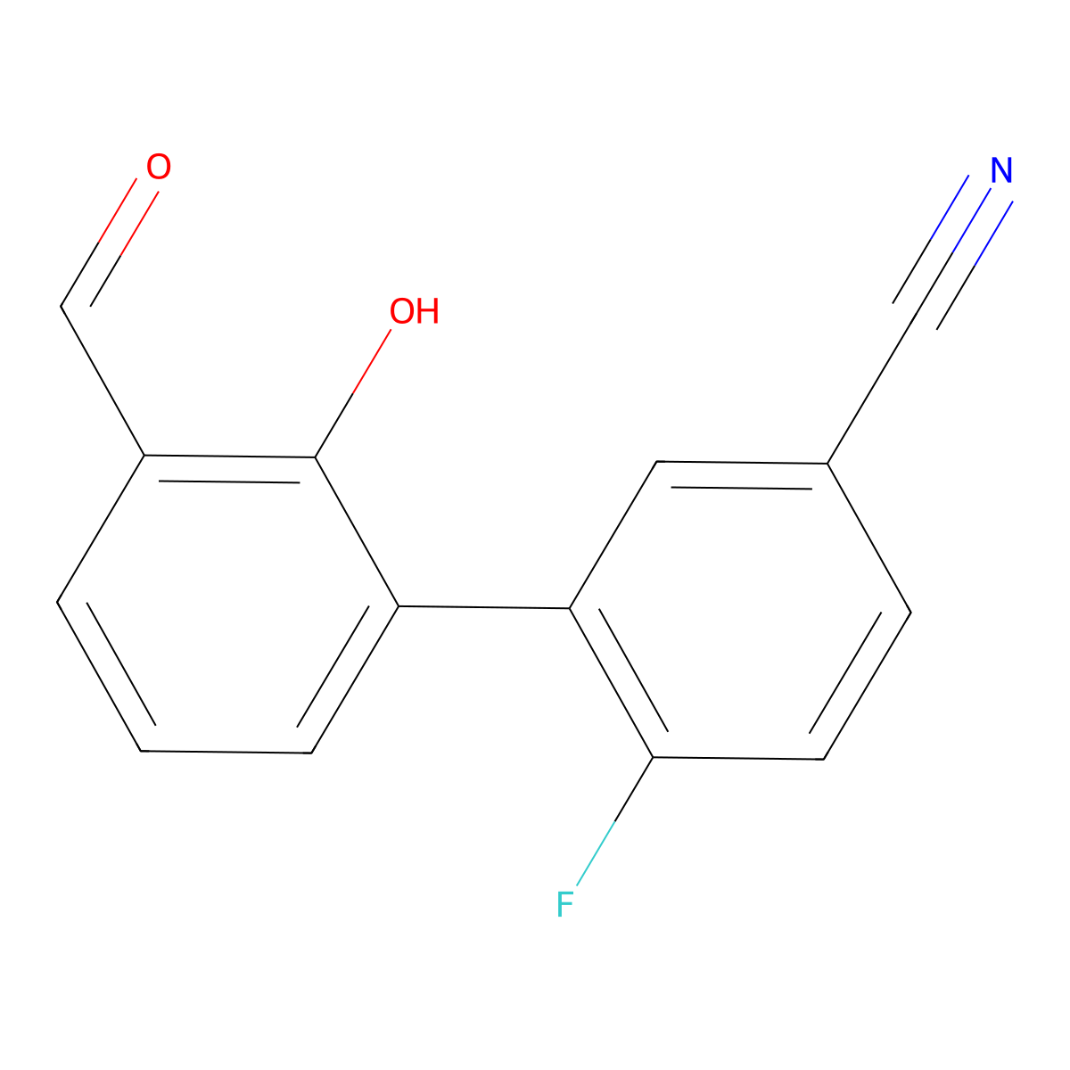 6-(5-Cyano-2-fluorophenyl)-2-formylphenol molecular structure, CAS 1261985-79-8