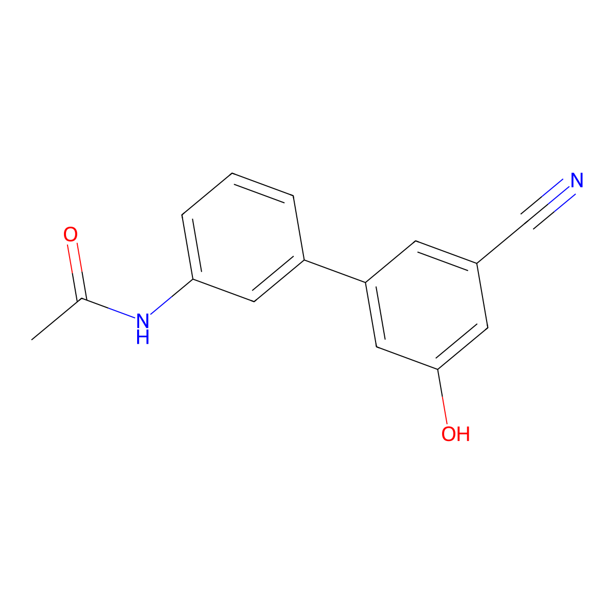 5-(3-Acetylaminophenyl)-3-cyanophenol molecular structure, CAS 1261985-97-0