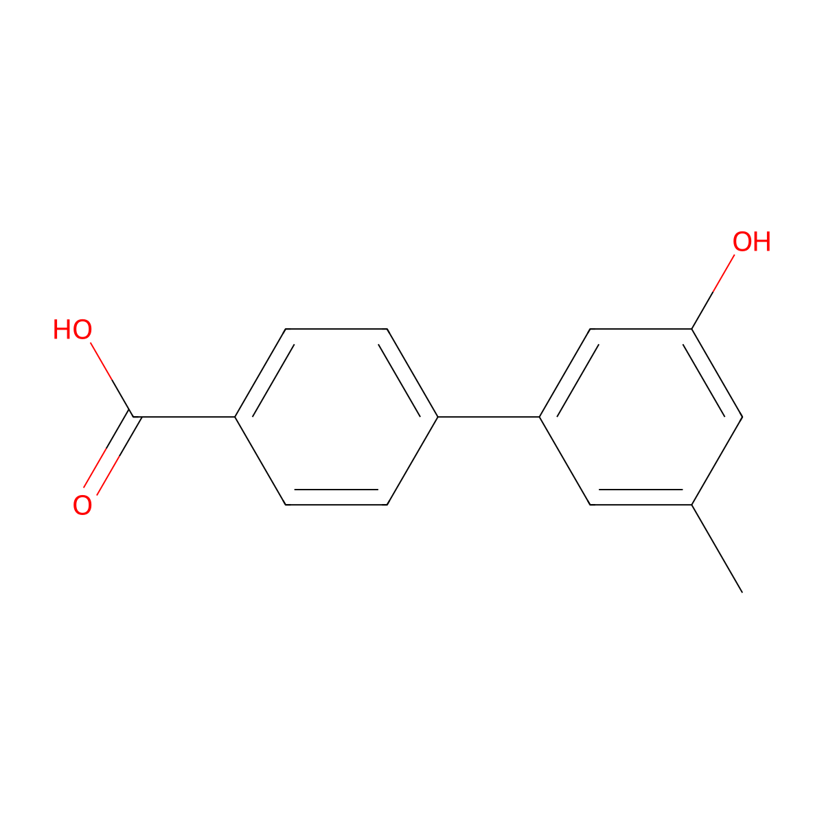 5-(4-Carboxyphenyl)-3-methylphenol molecular structure, CAS 1261986-01-9