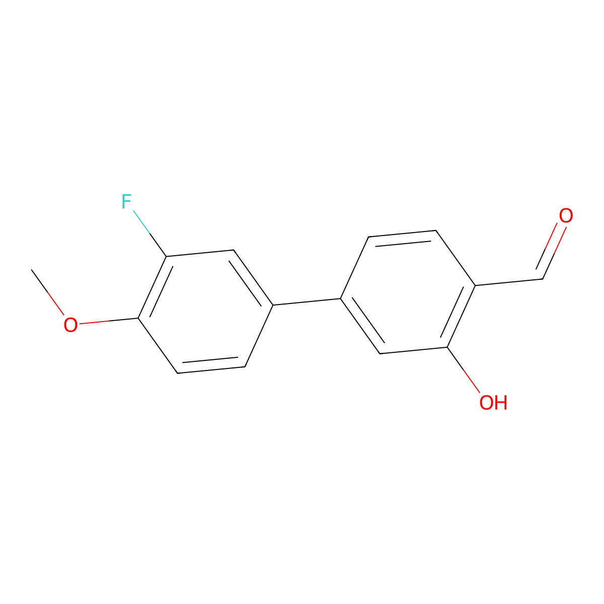 5-(3-Fluoro-4-methoxyphenyl)-2-formylphenol molecular structure, CAS 1261986-07-5